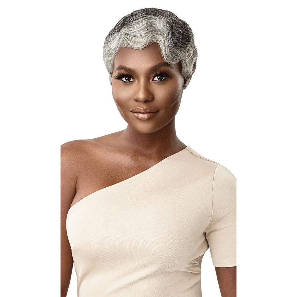 Outre Fab & Fly Human Hair Gray Glamour Wig - Marinette