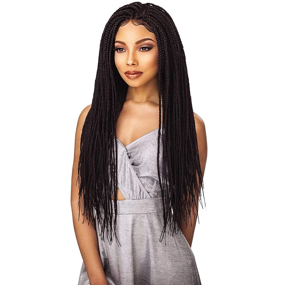 Sensationnel 4x4 Swiss Lace Braided Wig - Box Braid Small
