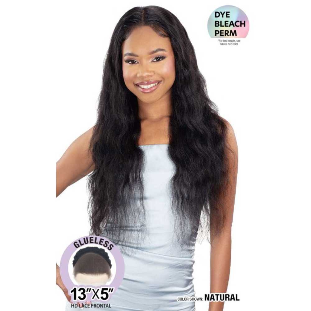 Shake-N-Go Glossy Human Hair Glueless Lace Frontal Wig - Body 28