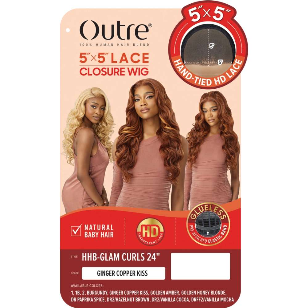 Outre 5x5 HD Lace Closure Wig - HHB-Glam Curls 24