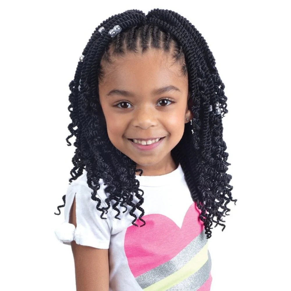 FreeTress Crochet Hair - 3X Kids Senegal Twist with Curls 8