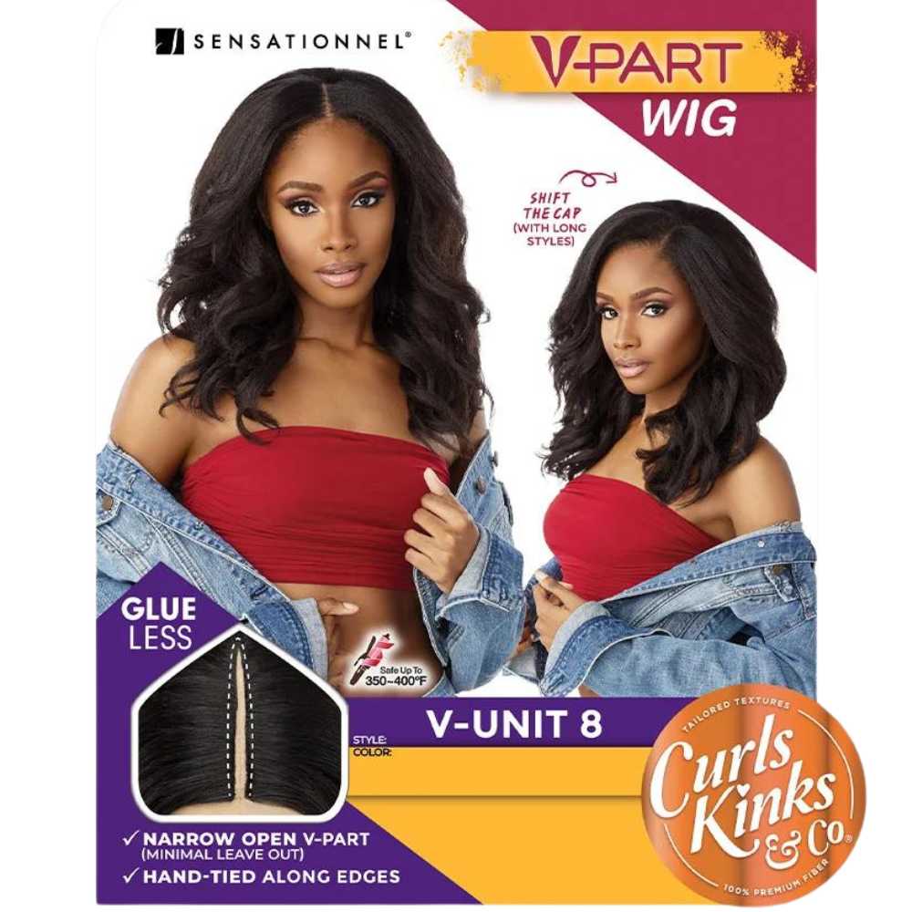 Sensationnel Curls Kinks & Co V-Part Wig - V-Unit 8