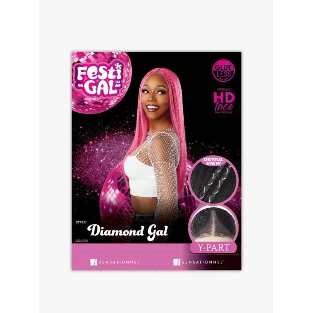Sensationnel Festi-Gal Shear Muse Glueless HD Lace Front Wig - Diamond Gal