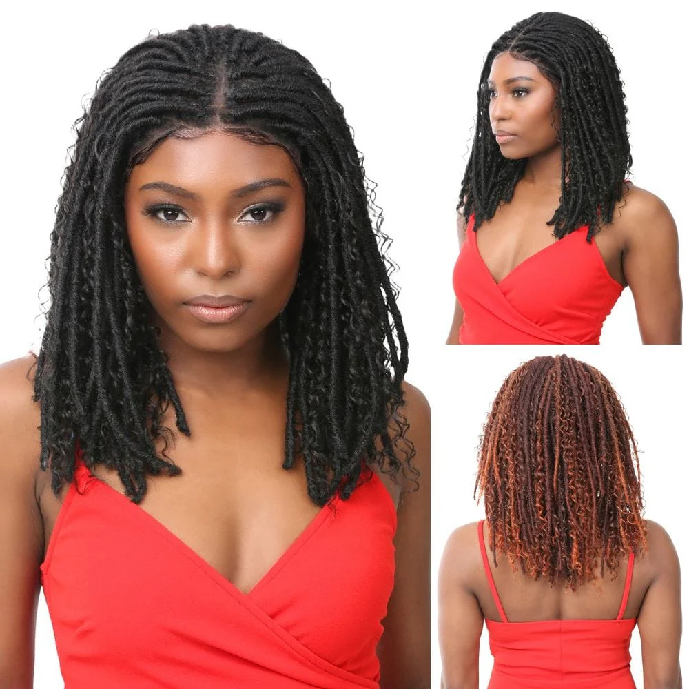 Nutique Illuze Synthetic 4x4 Lace Front Wig - Boho Locs Water 16