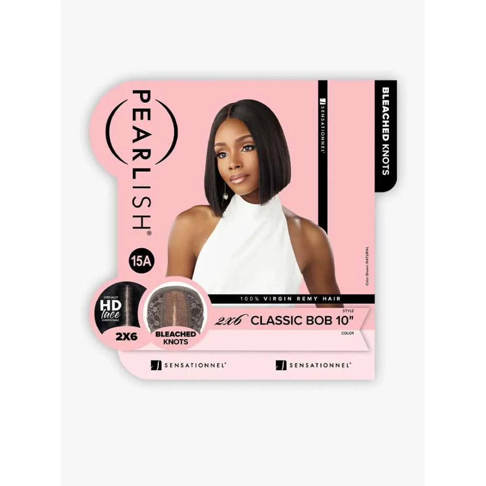 Sensationnel Pearlish 15A Virgin Human Hair 2X6 Lace Wig - Classic Bob 10