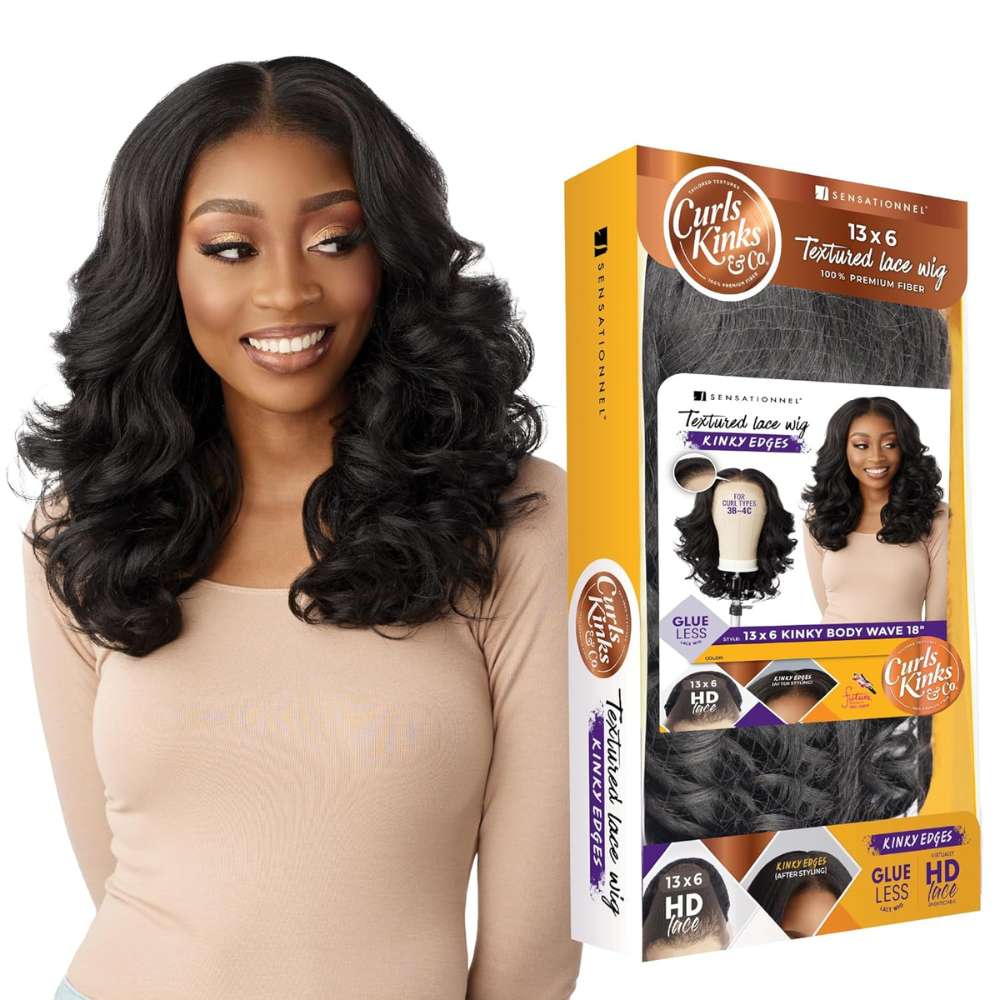 Sensationnel Kinky Edges 13x6 HD Lace Wig - Kinky Body Wave 18