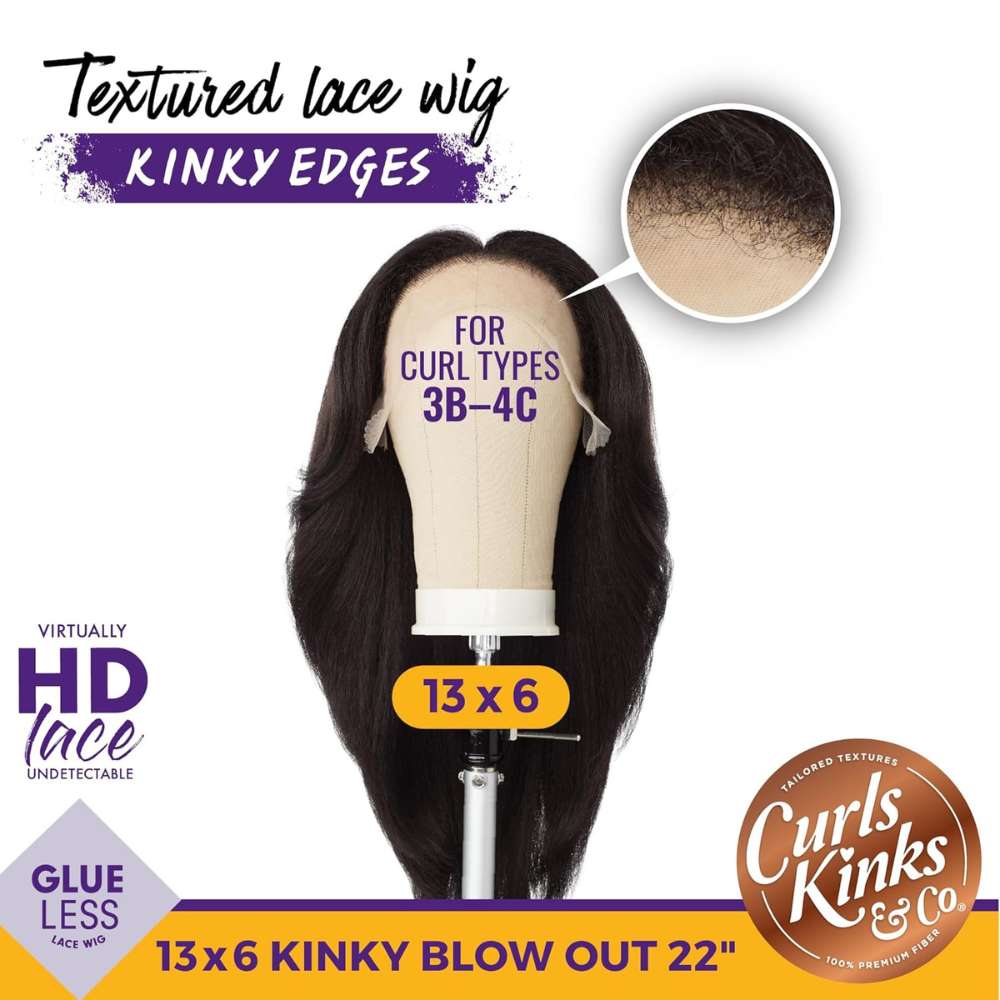 Sensationnel Kinky Edges 13x6 HD Lace Wig - Kinky Layered Blow Out 22