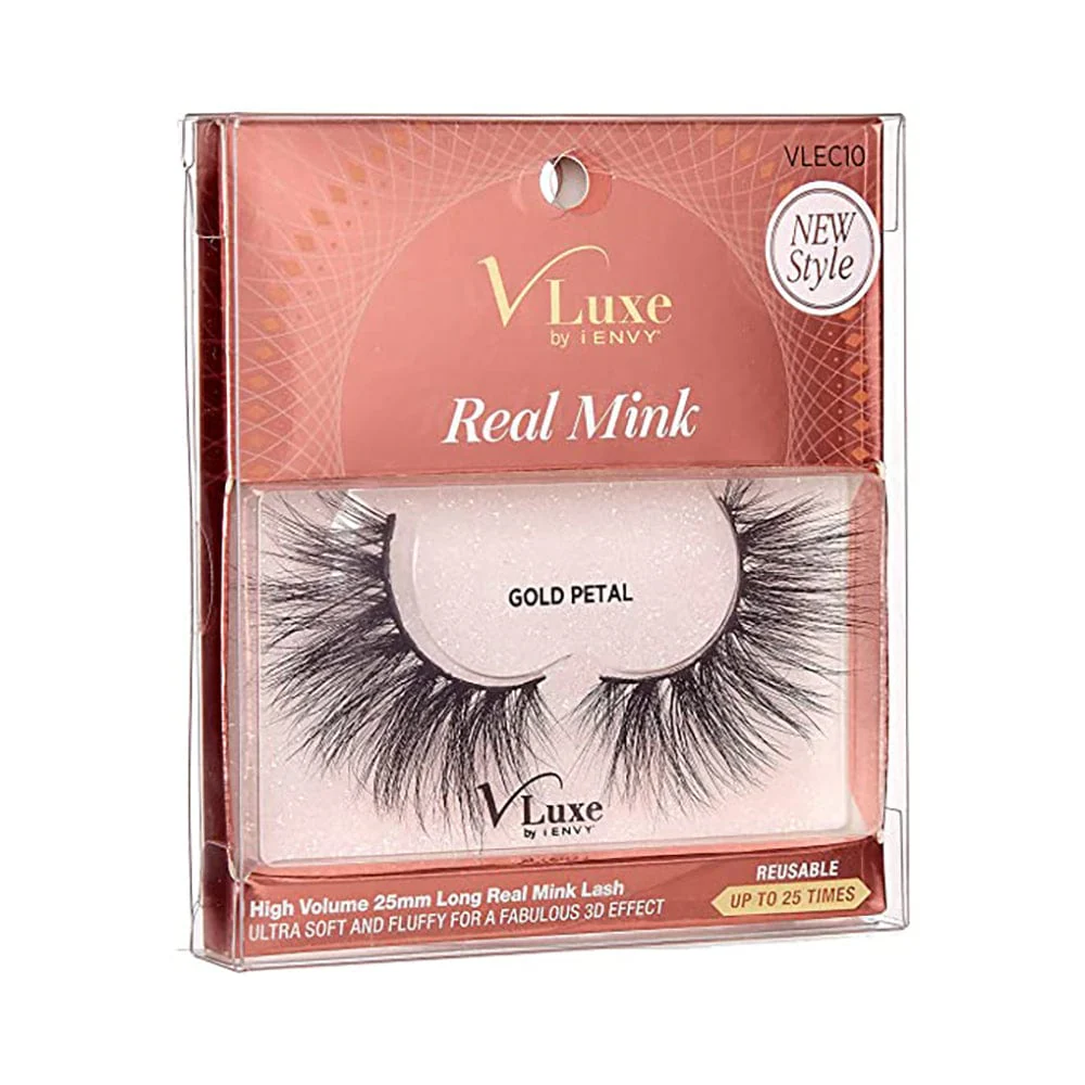 V Luxe by iENVY Real Mink Lashes - Gold Petal