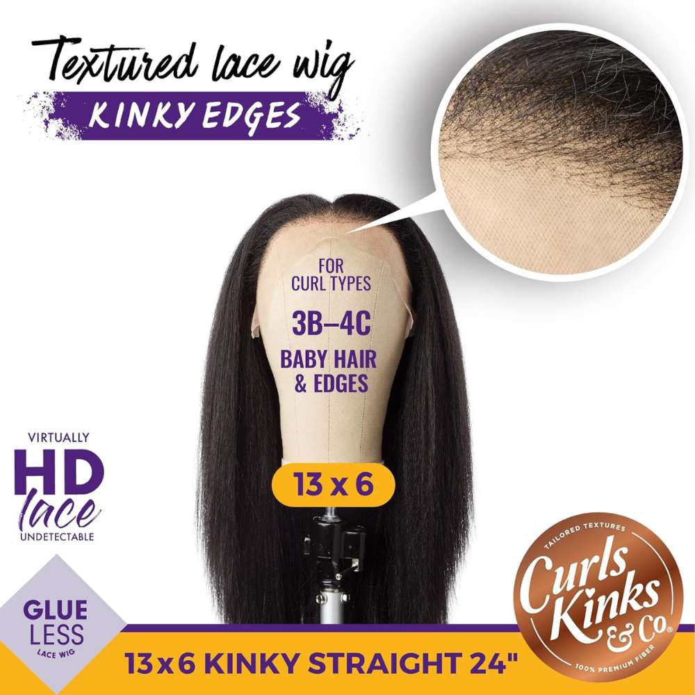 Sensationnel Kinky Edges 13x6 HD Lace Wig - Kinky Straight 24