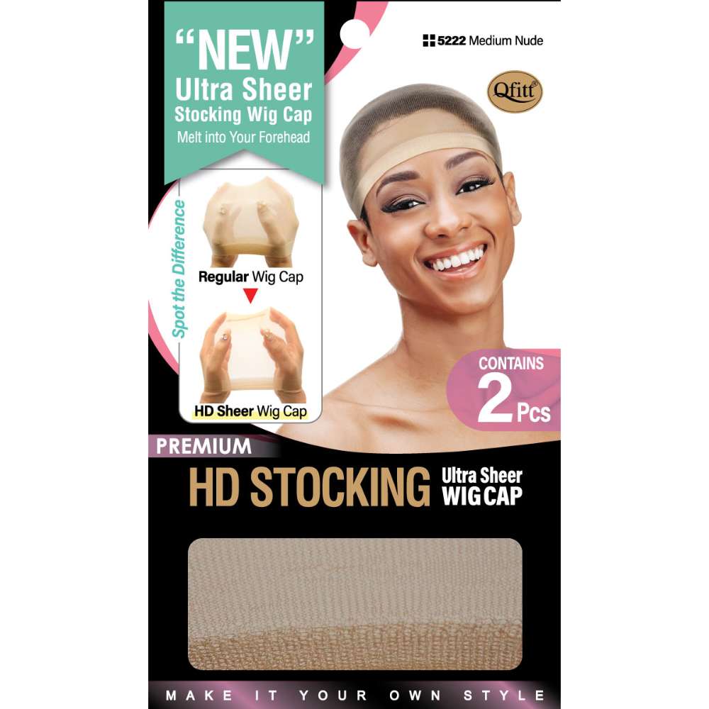 Qfitt HD Stocking Ultra Sheer Wig Cap For Bald Cap Method