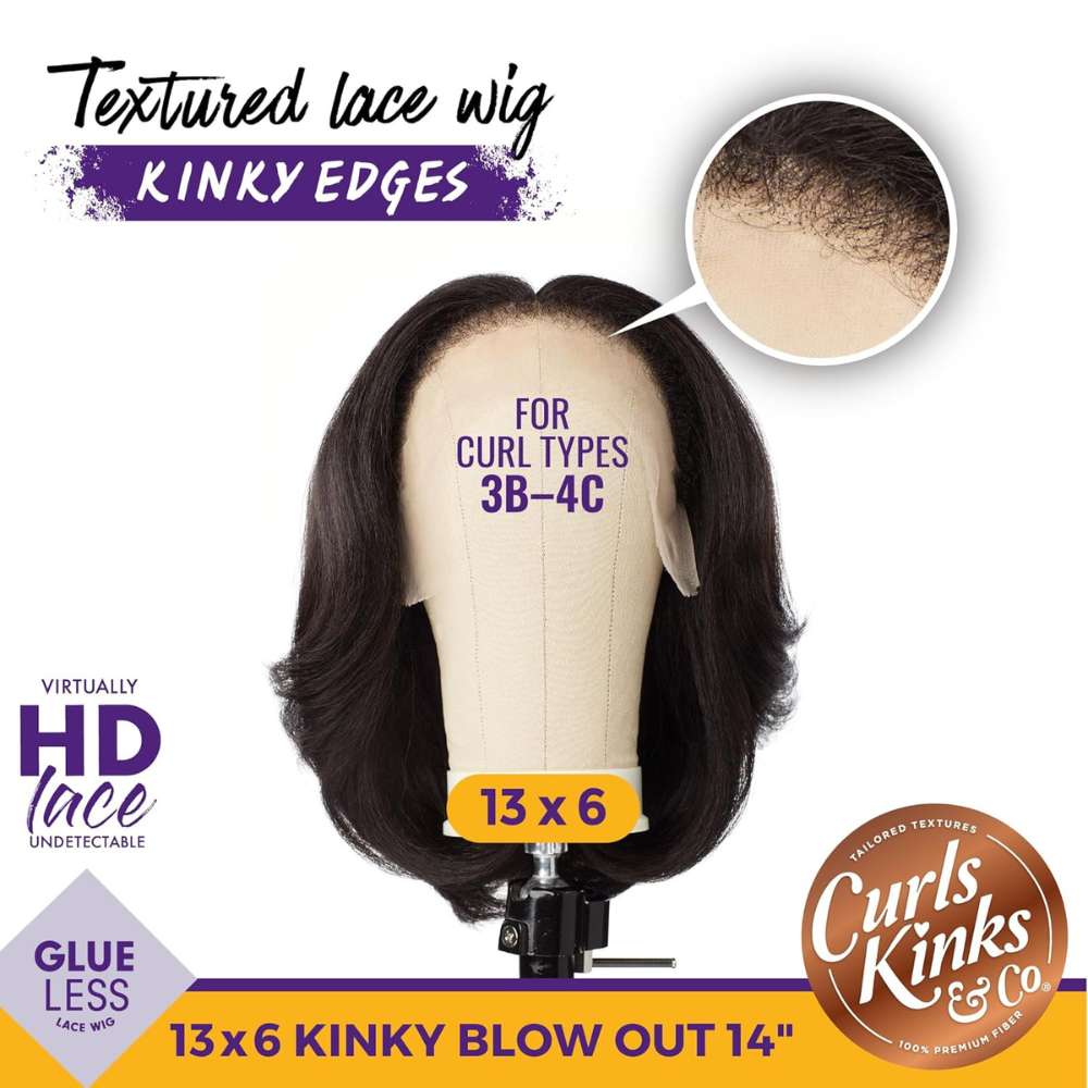 Sensationnel Kinky Edges 13x6 HD Lace Wig - Kinky Layered Blow Out 14