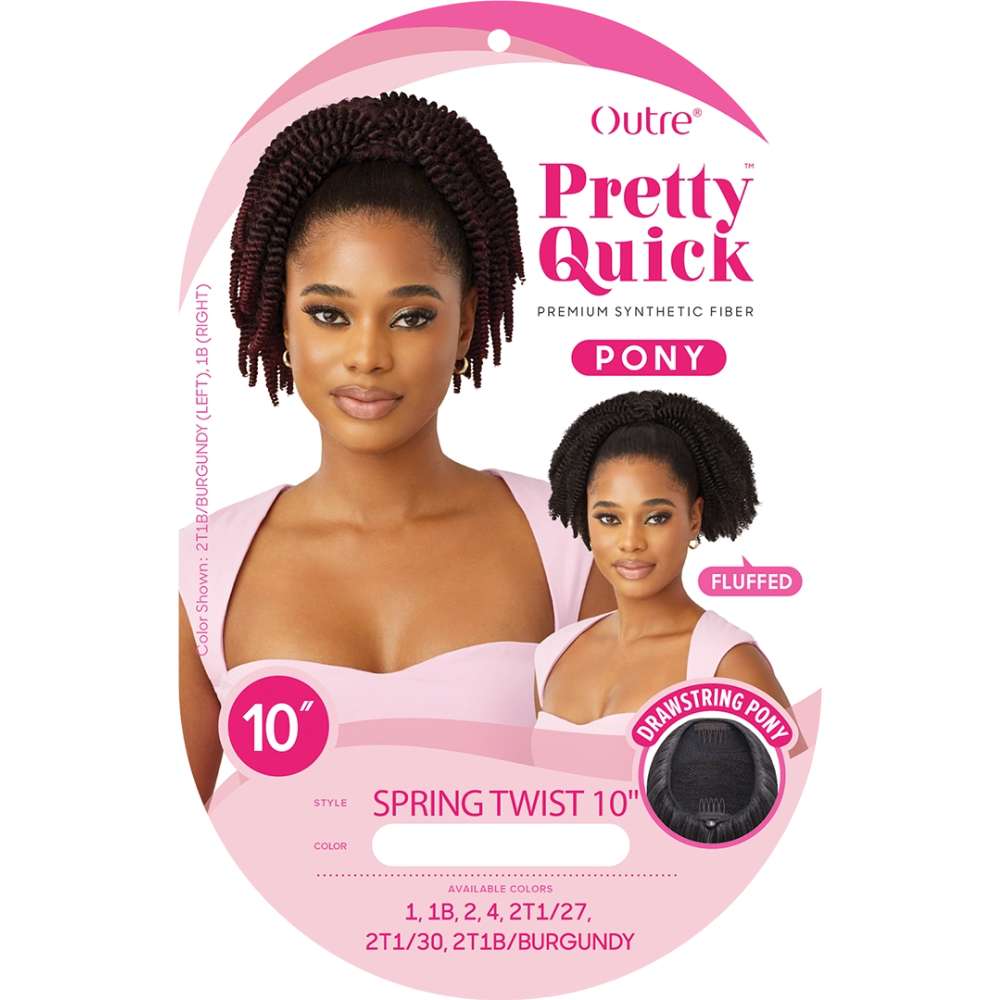Outre Pretty Quick Synthetic Drawstring Ponytail - Spring Twist 10