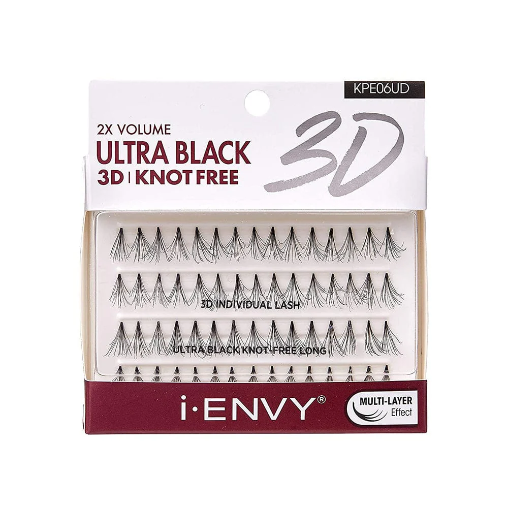 iENVY 2x Volume Ultra Black 3D Knot Free Lashes - KPE06UD