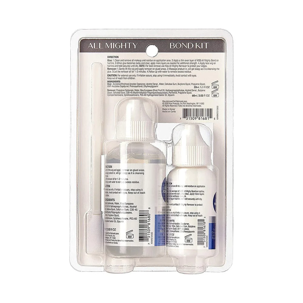 Kiss All Mighty Bond Lace Front Wig Glue and Remover Kit - KAMBKIT01