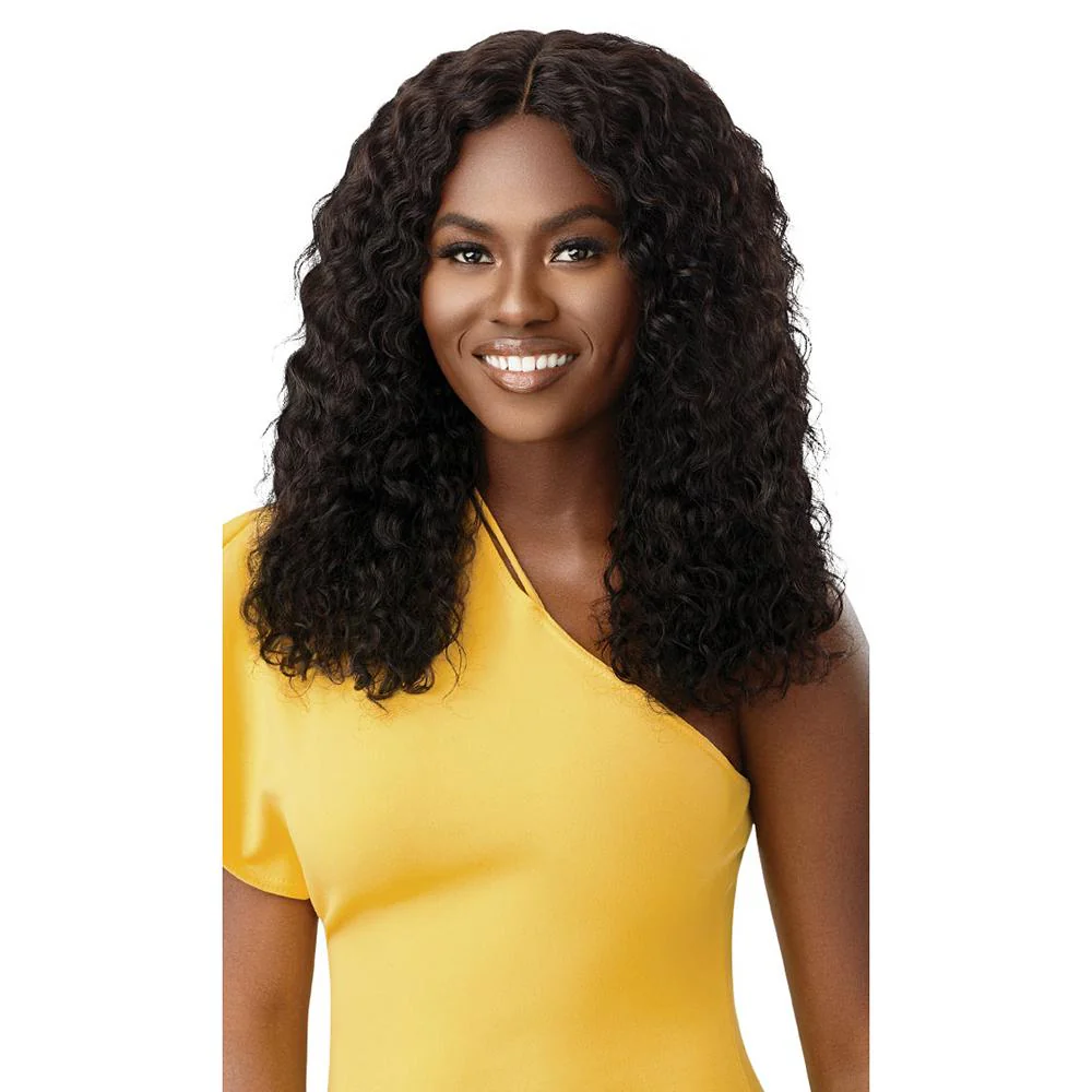 Outre Wet & Wavy Human Hair Lace Part Wig - Deep Curl 20