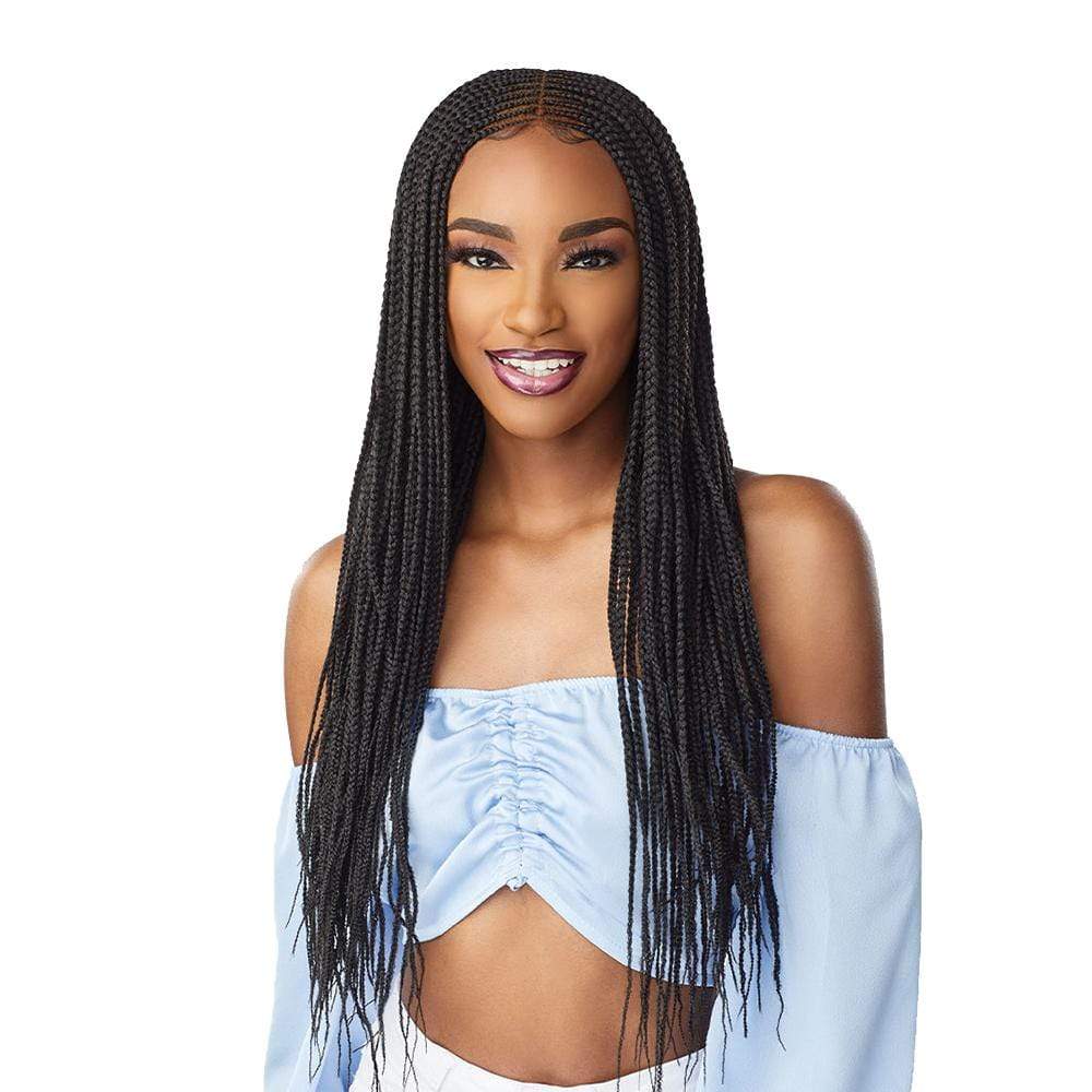 Sensationnel Cloud 9 Swiss Lace Braided Wig - Center Part Feed In 28