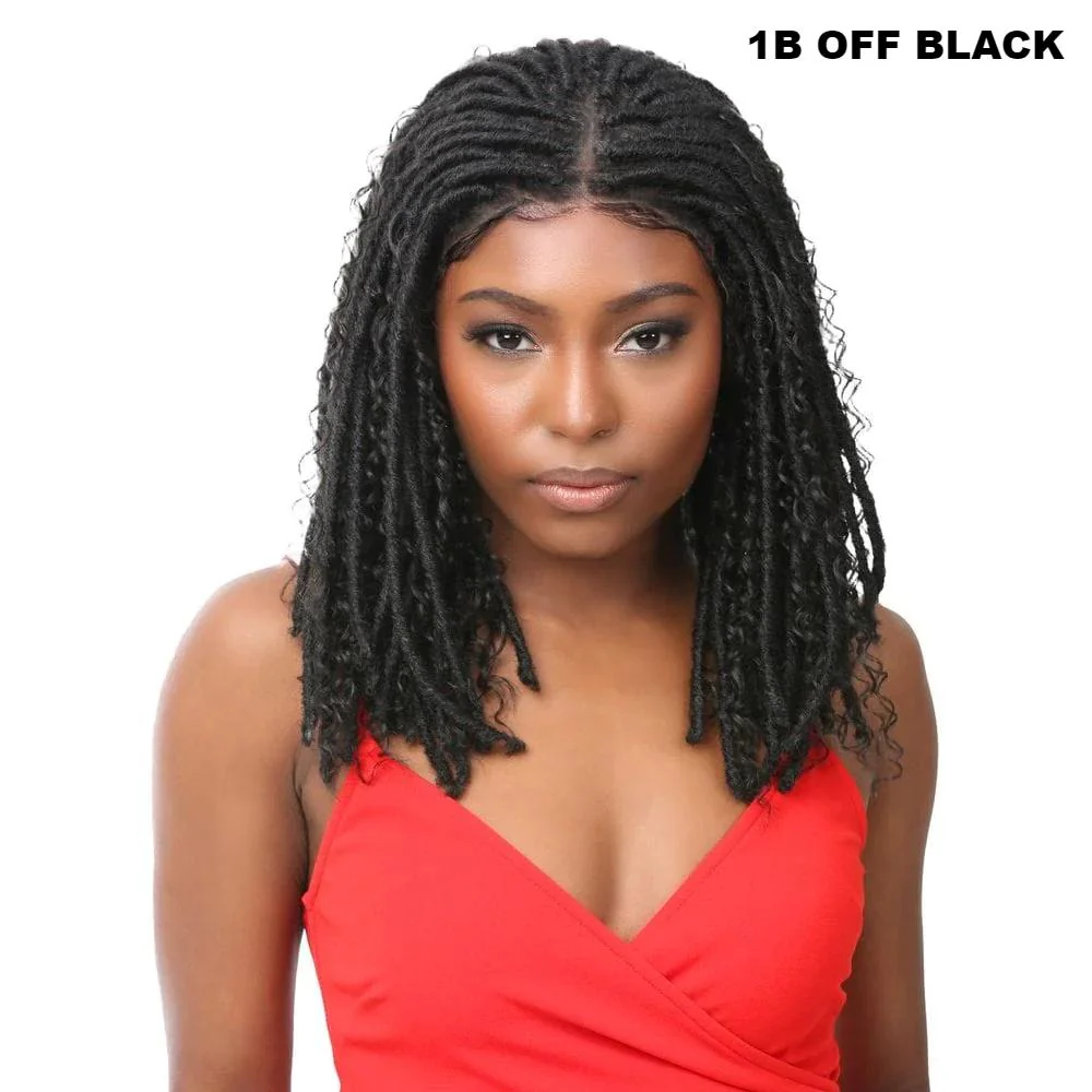 Nutique Illuze Synthetic 4x4 Lace Front Wig - Boho Locs Water 16