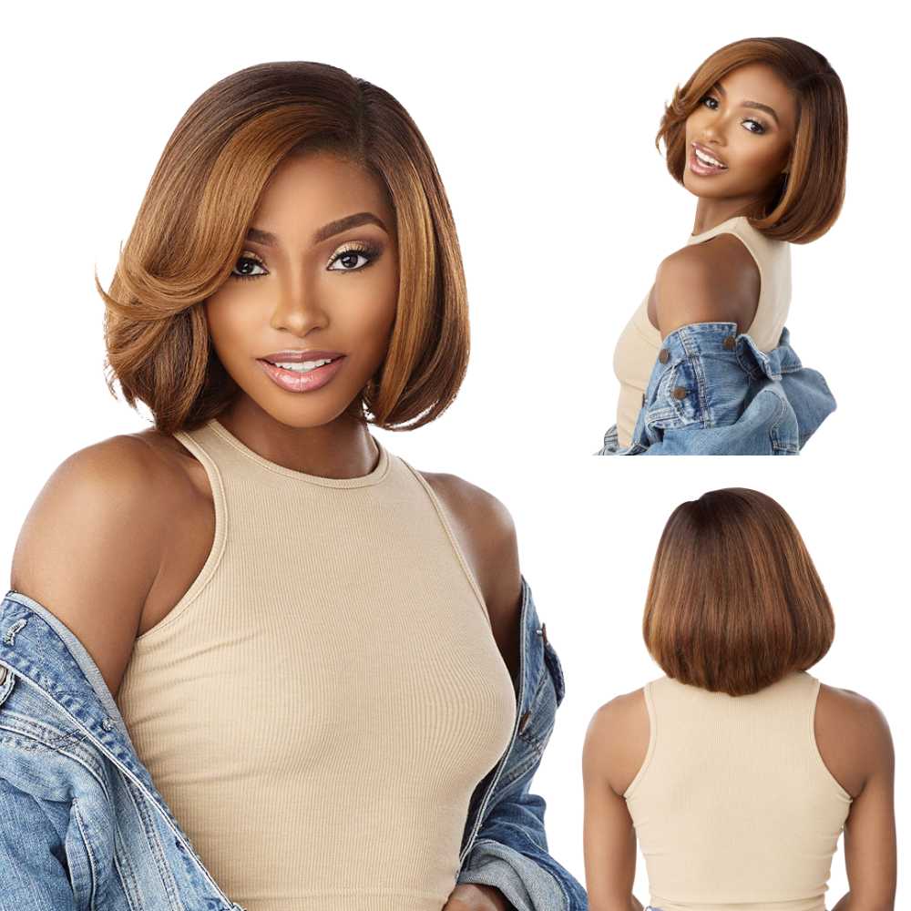 Sensationnel Kinky Edges Textured Lace Wig - Y-Part Kinky Chic Bob 12