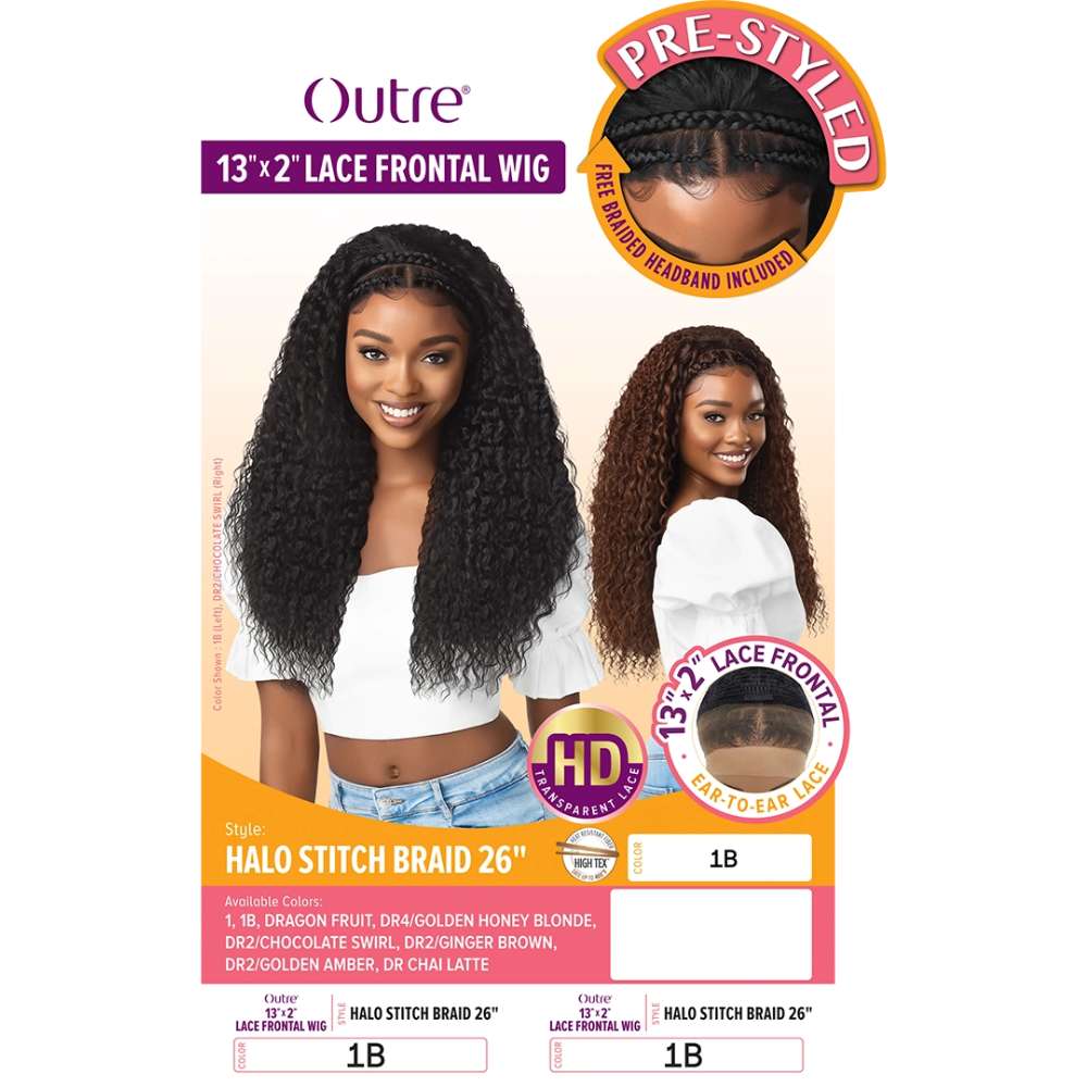 Outre Pre-Styled 13x2 Lace Frontal Wig - Halo Stitch Braid 26