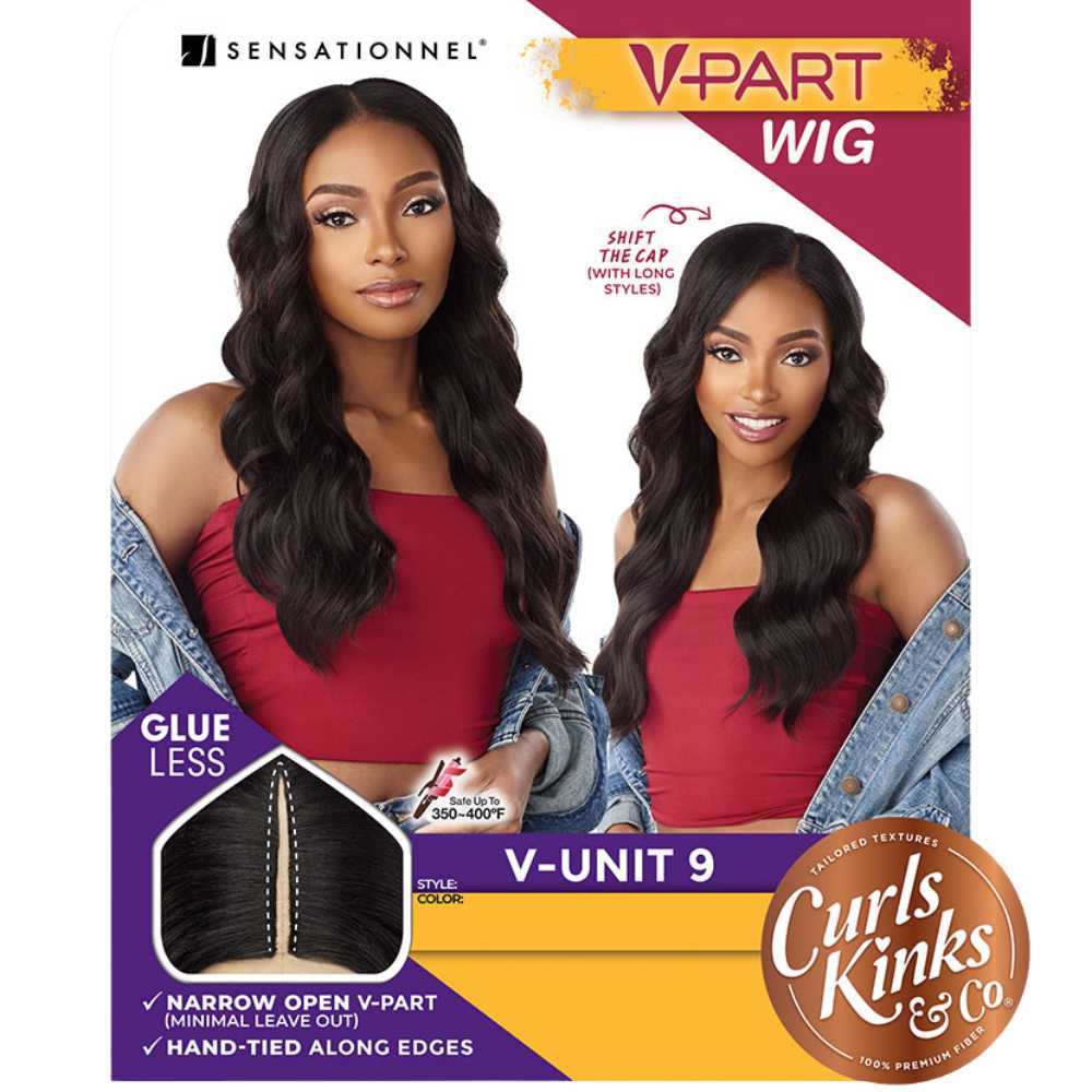 Sensationnel Curls Kinks & Co V-Part Wig - V-Unit 9