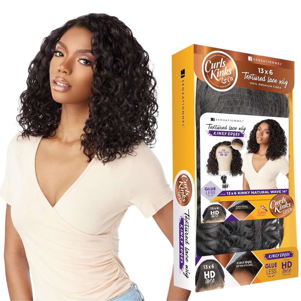 Sensationnel Kinky Edges 13x6 HD Lace Wig - Kinky Natural Wave 14
