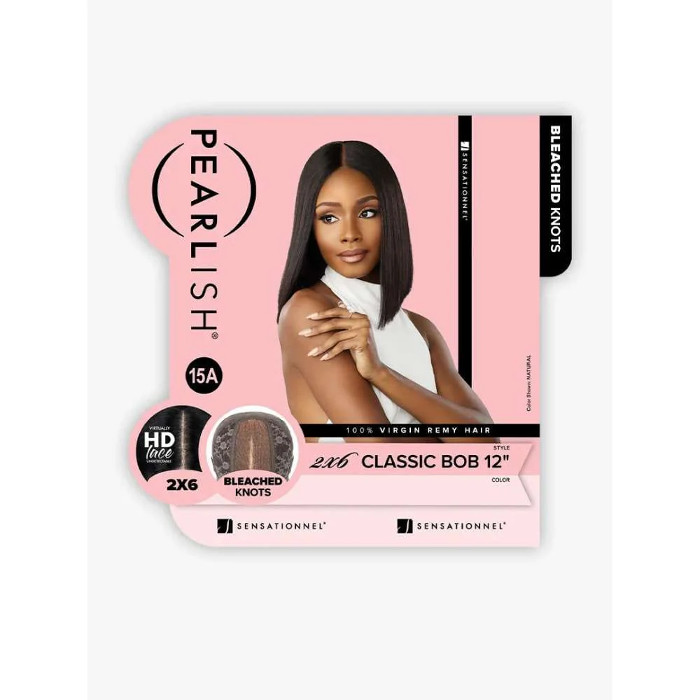 Sensationnel Pearlish 15A Virgin Human Hair 2X6 Lace Wig - Classic Bob 12