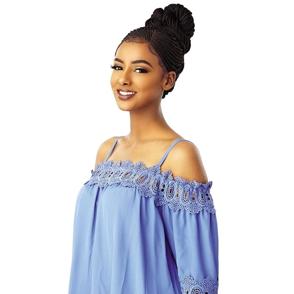 Sensationnel Cloud 9 Lace Frontal Braided Wig - Side Part Cornrow