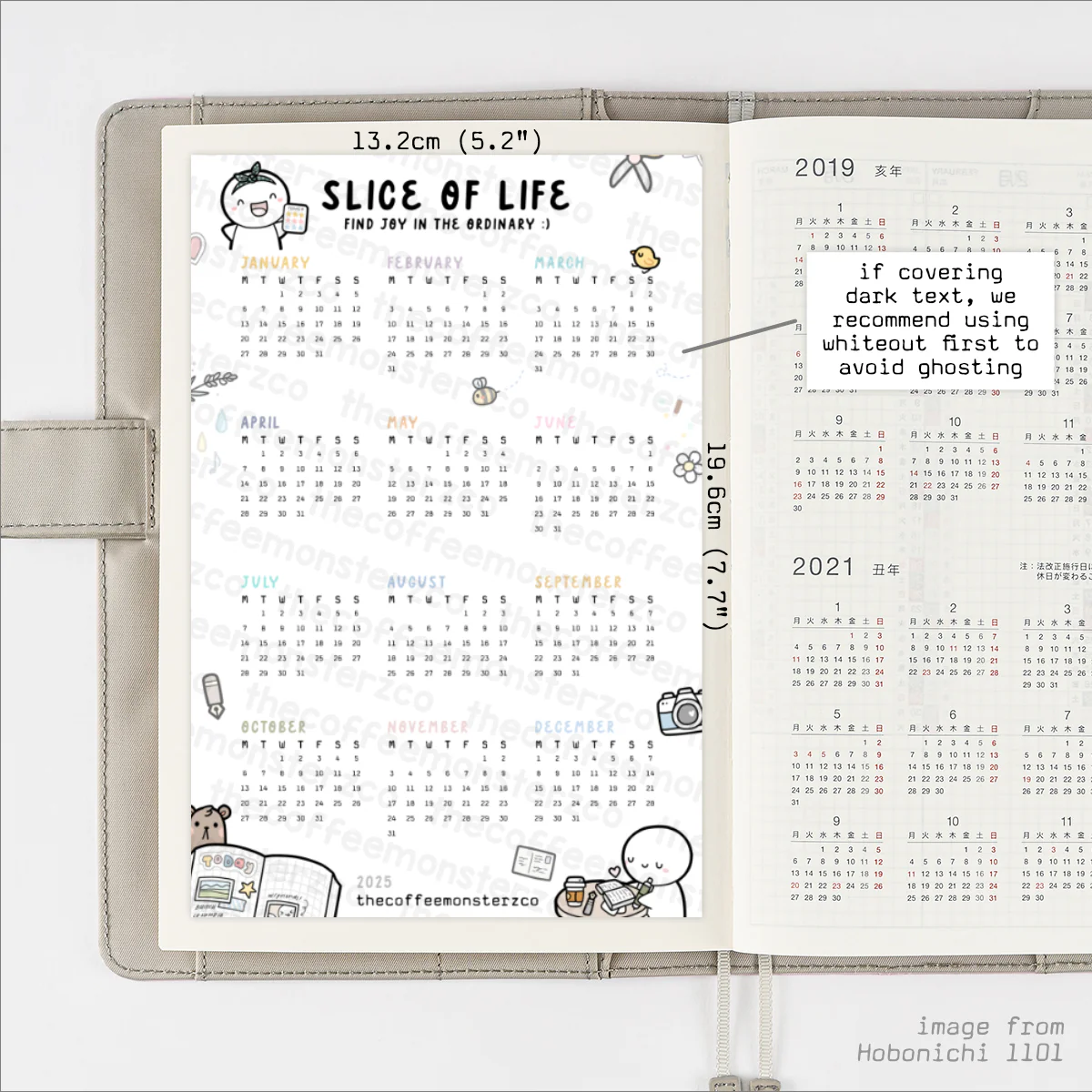 Slice Of Life 2025 Calendar - Vinyl Sticker
