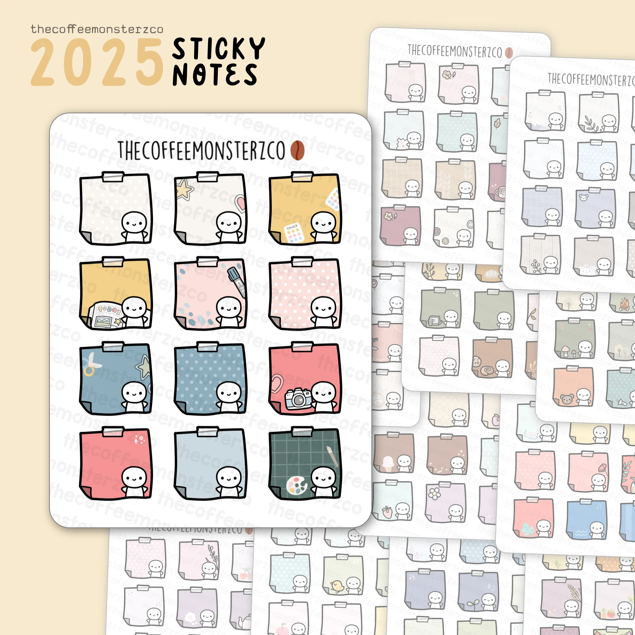 2025 Coordinating Sticky Notes