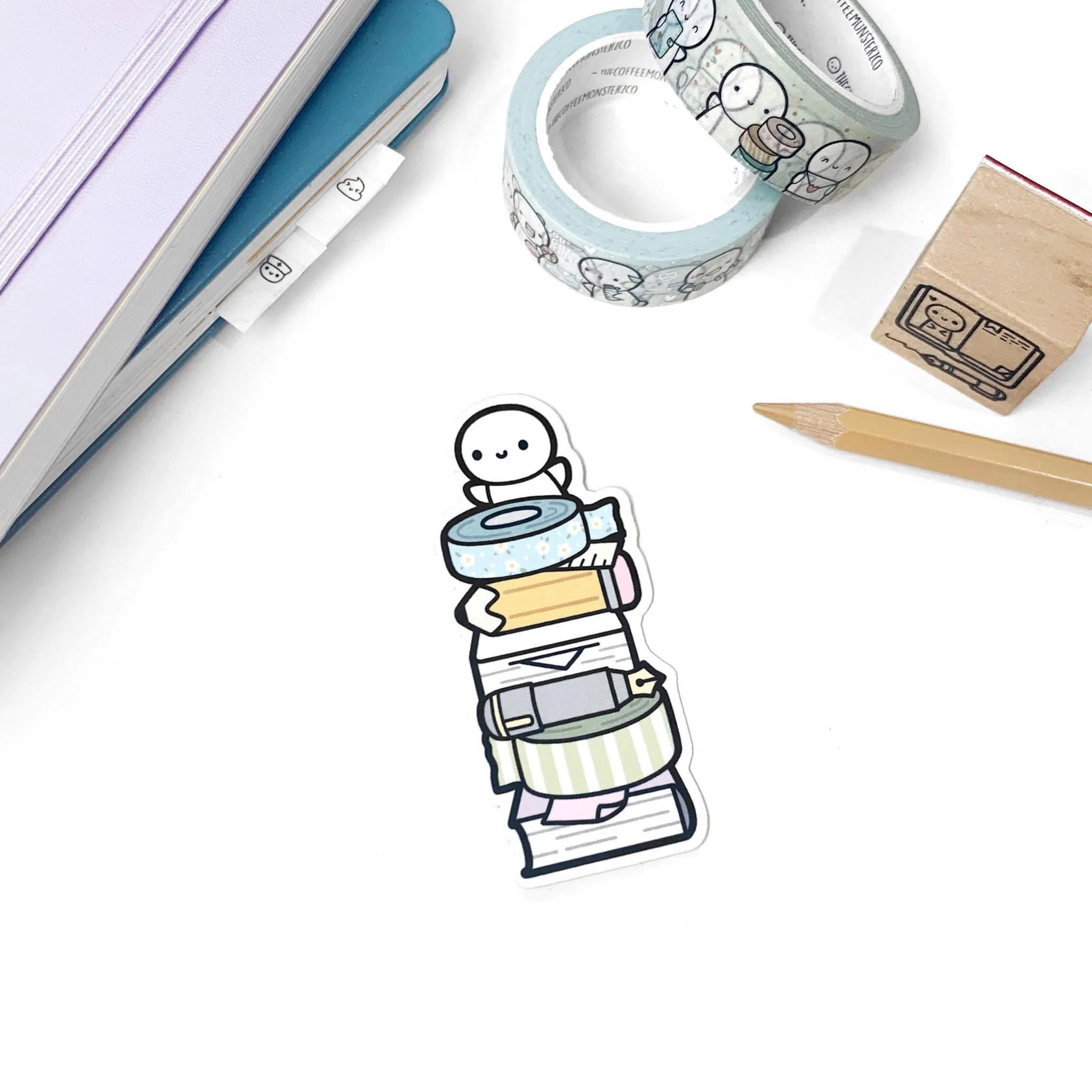 Stationery Stack - Vinyl Sticker