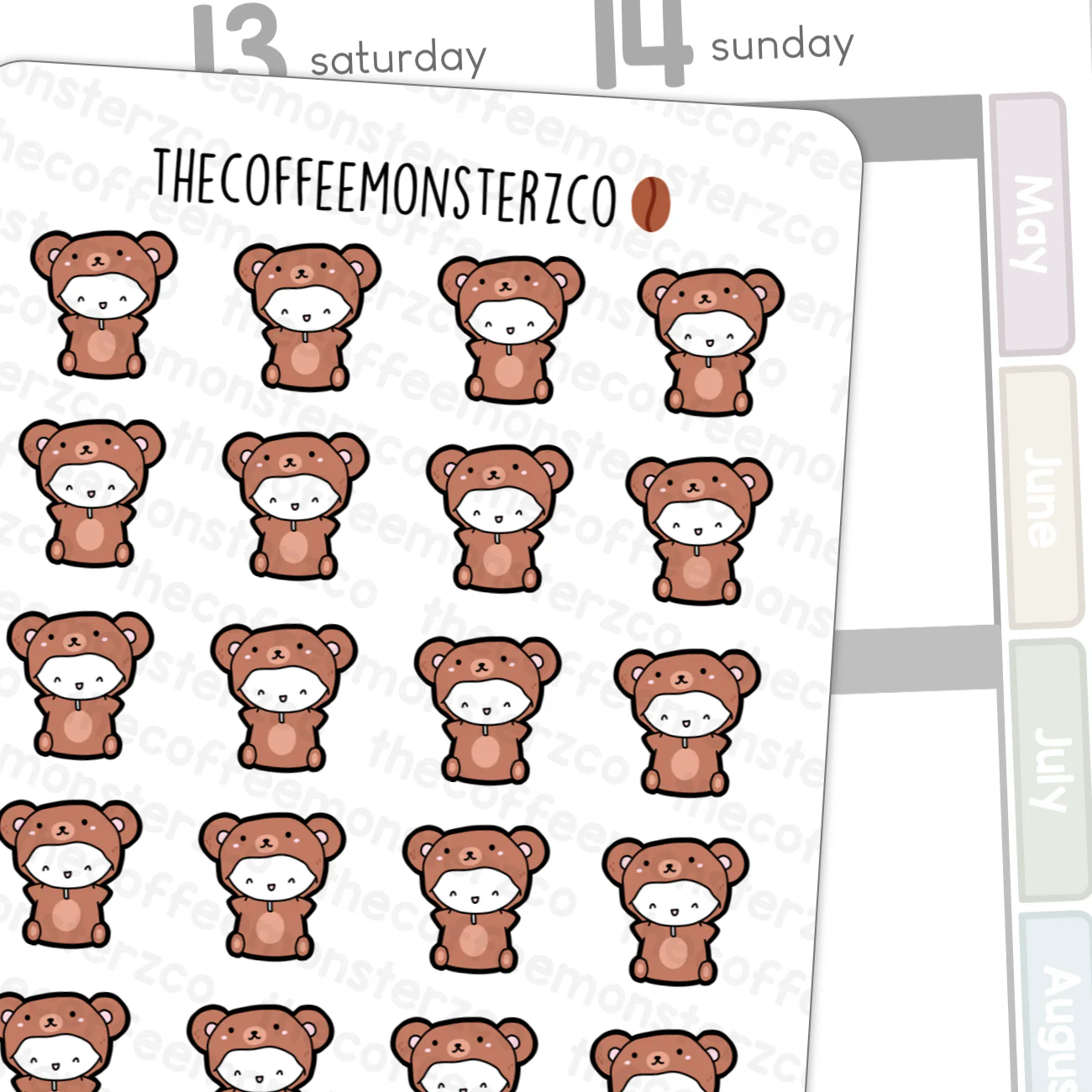 Bear Onesie Emotis