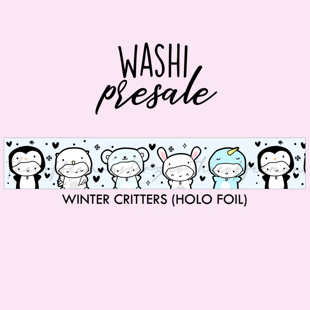 Winter Critters Washi Tape - 15mm