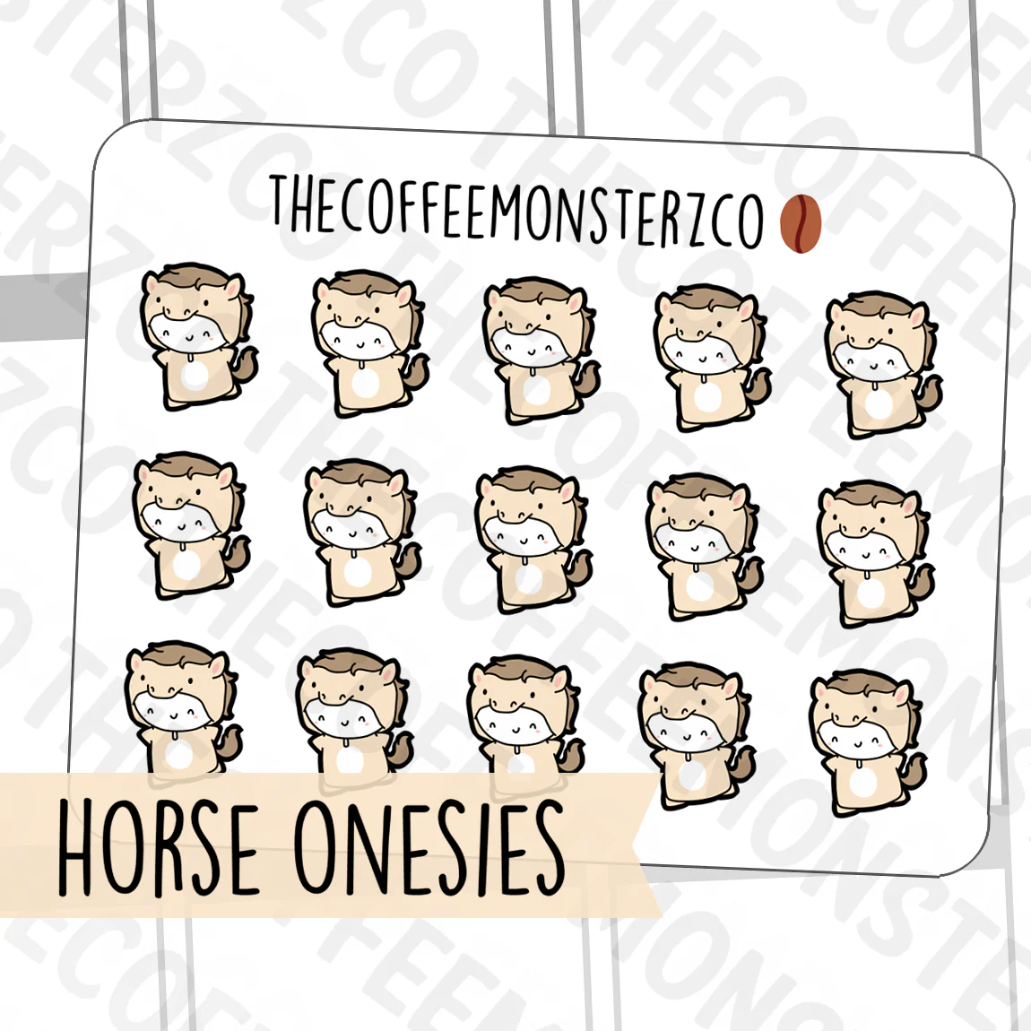 Horse Onesie Emotis (FINAL STOCK)
