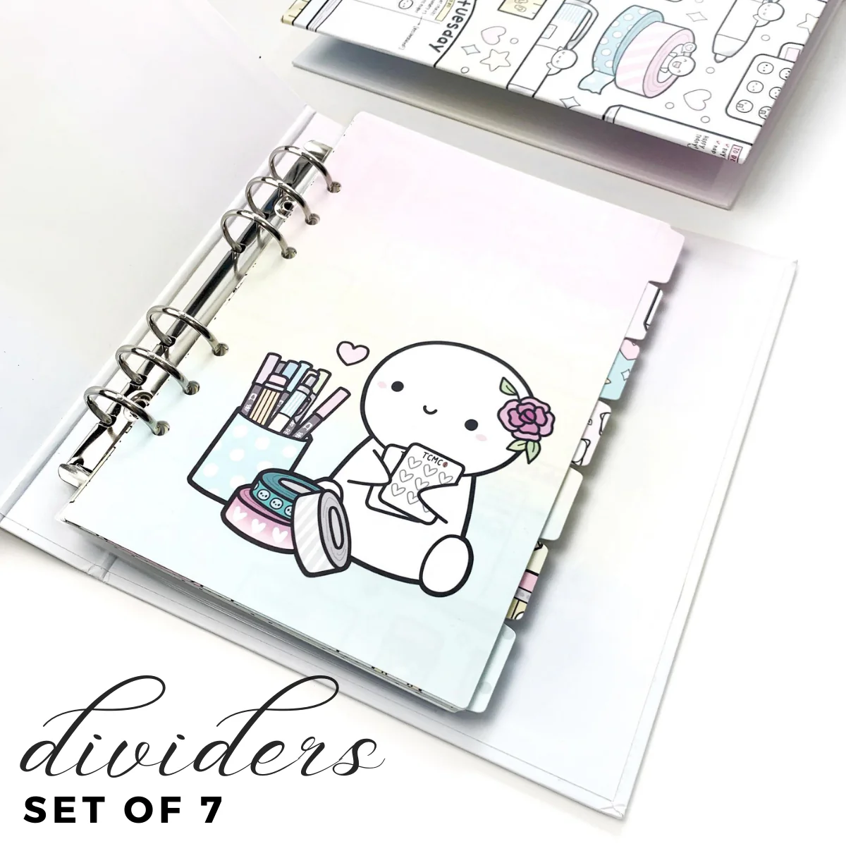 7 Divider Set - Sticker Binder Accessory