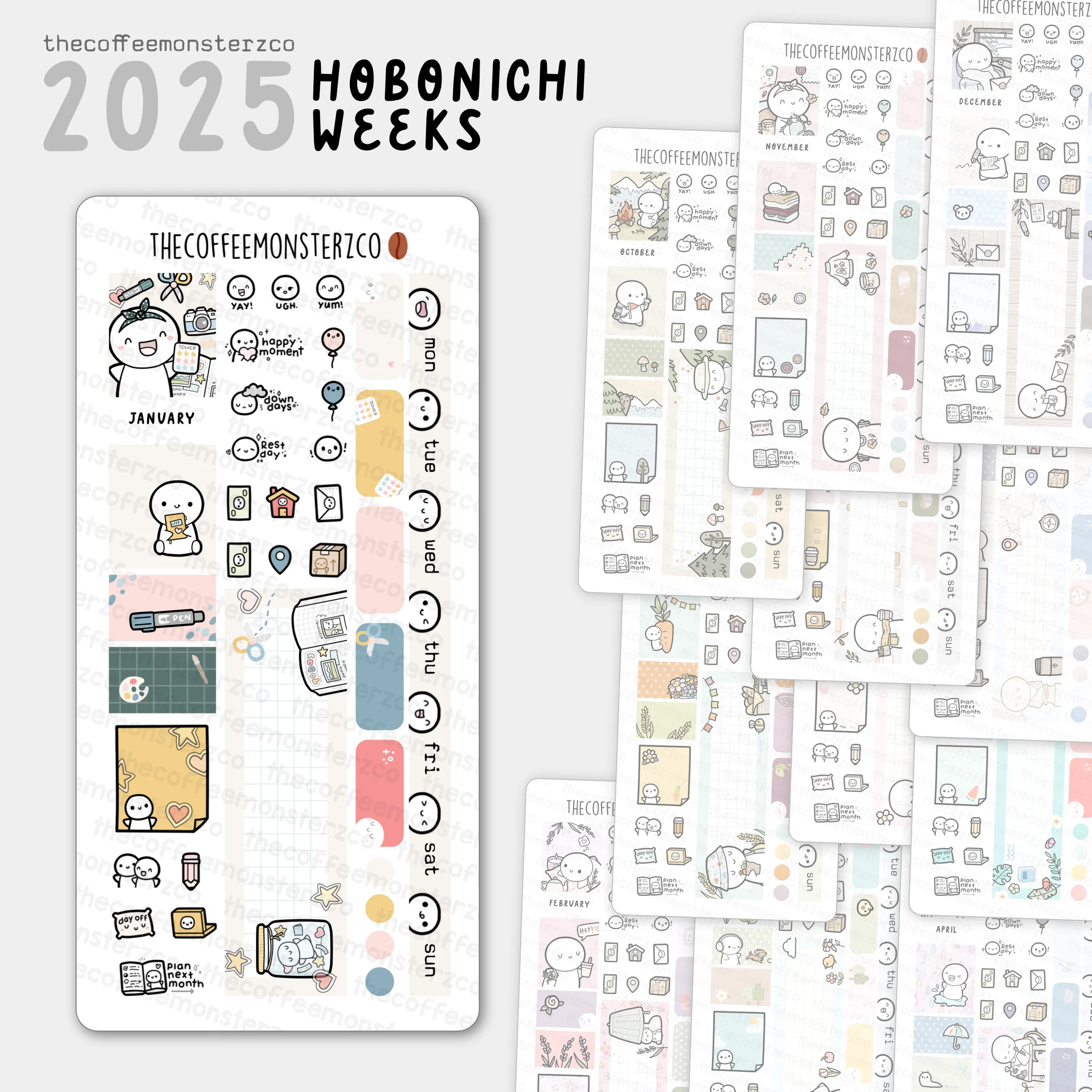 2025 Hobonichi Weeks Monthly Kits