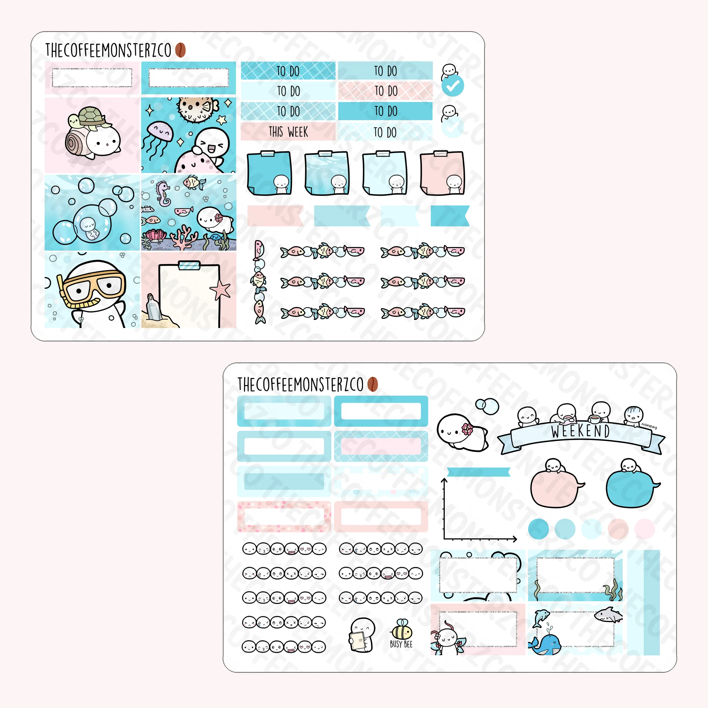 Just Keep Swimming Hobonichi Cousin Kit