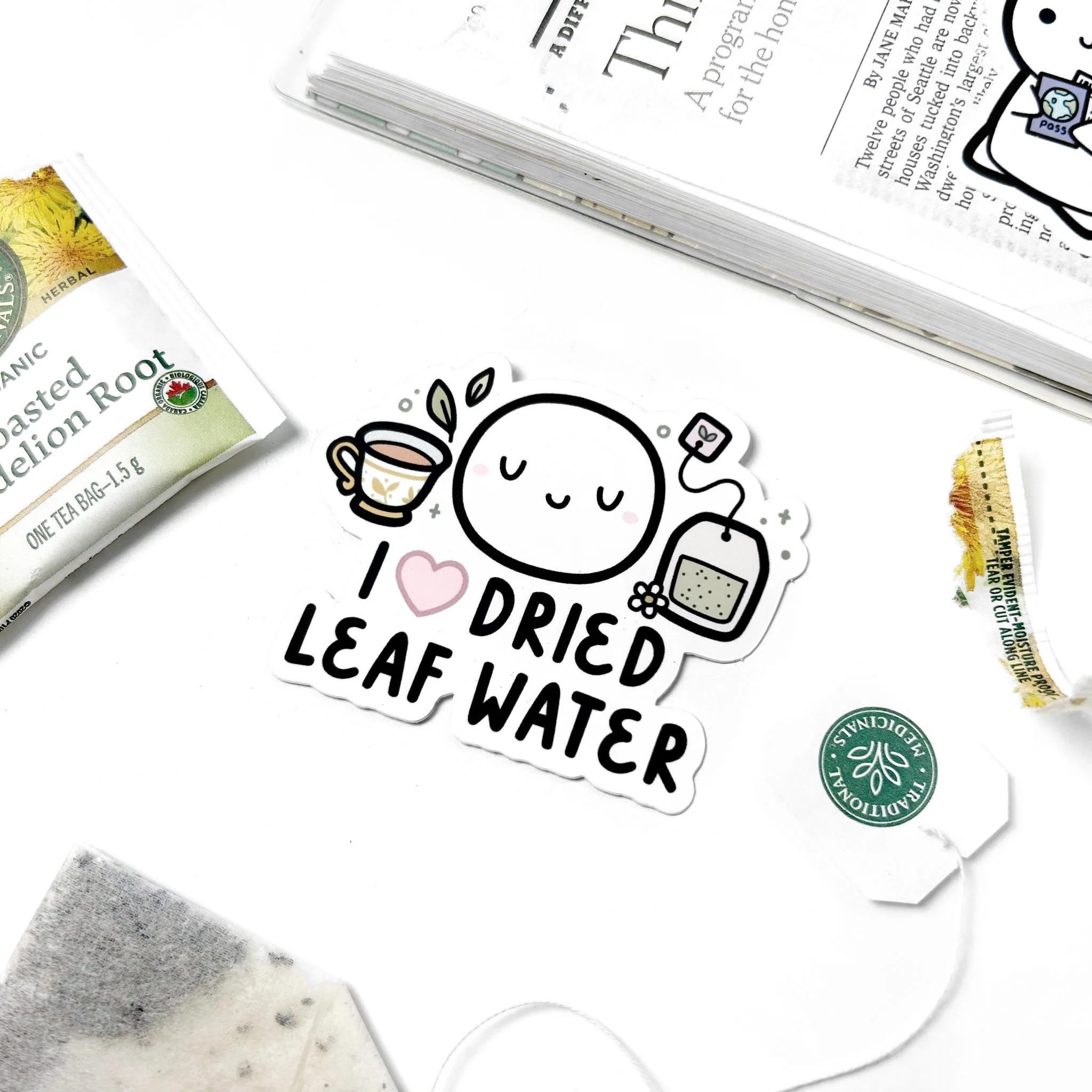 I Love Dried Leaf Water - Vinyl Sticker