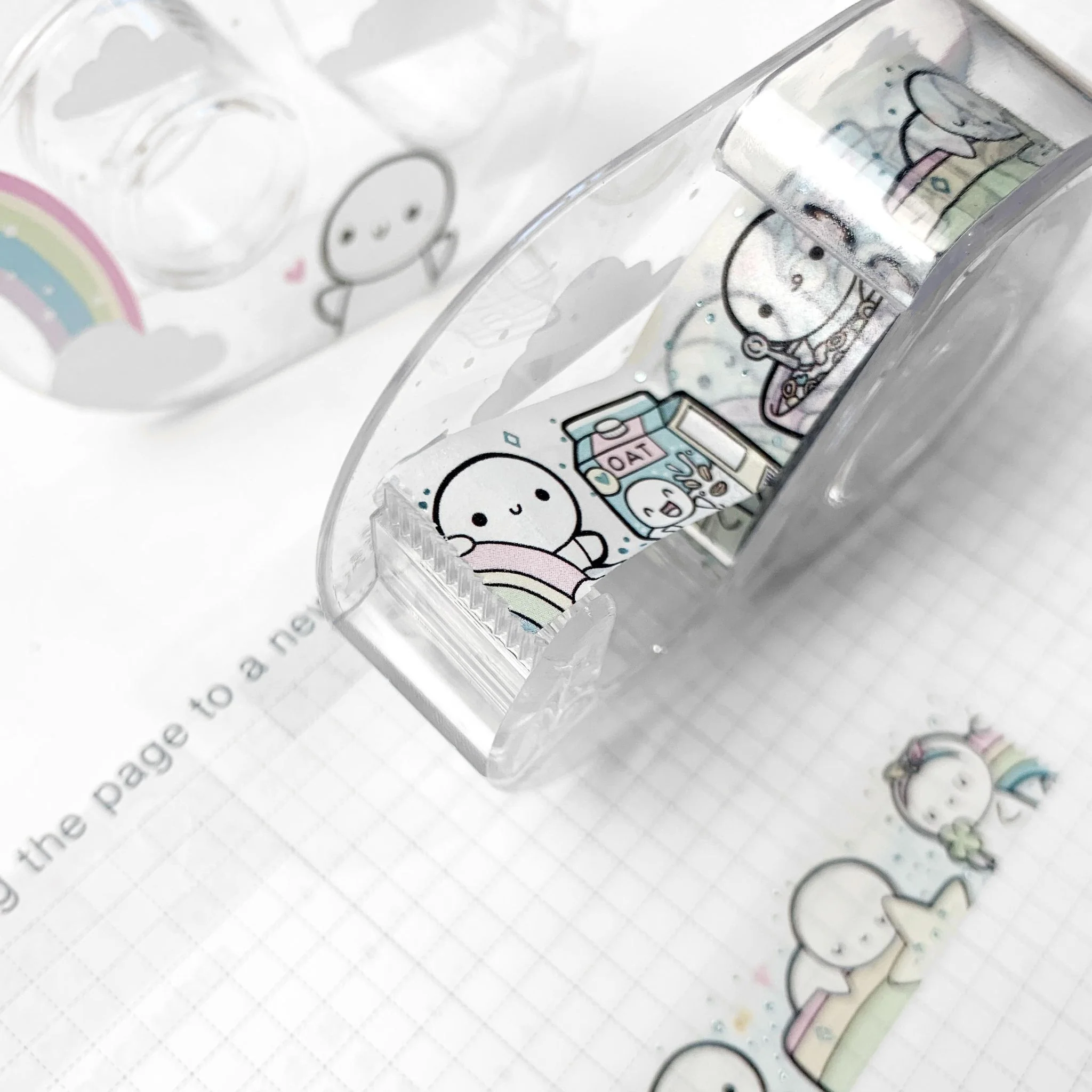 Rainbow Emoti - Plastic Washi Dispenser (1 per customer)