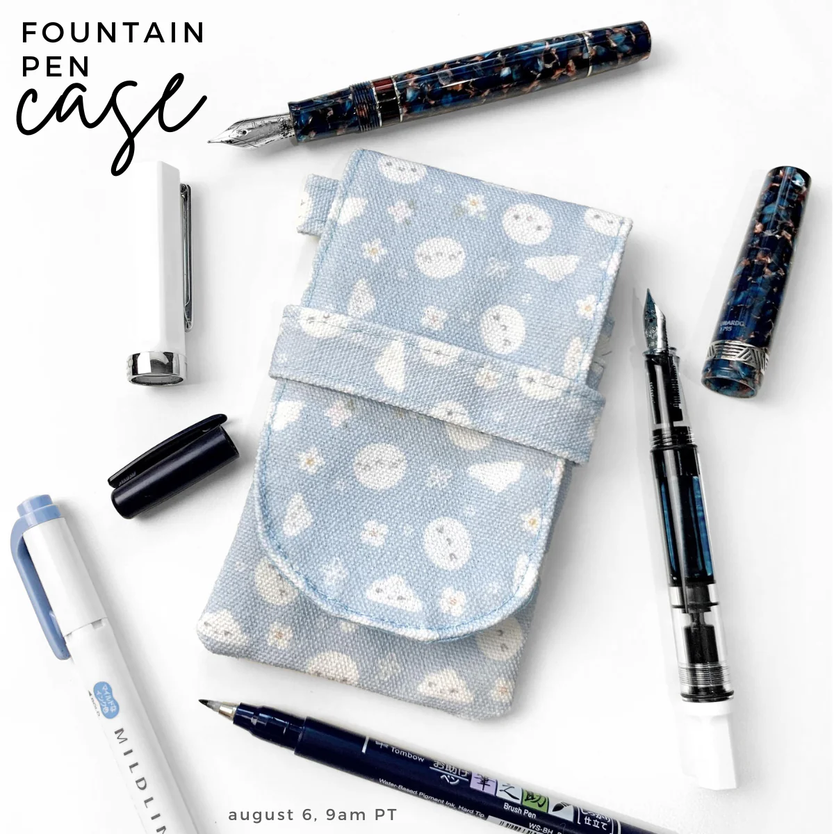 Blissful Blue - Fountain Pen Case (Misfit)