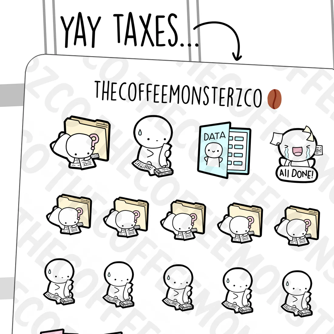 Filing Taxes / Paperwork Emotis