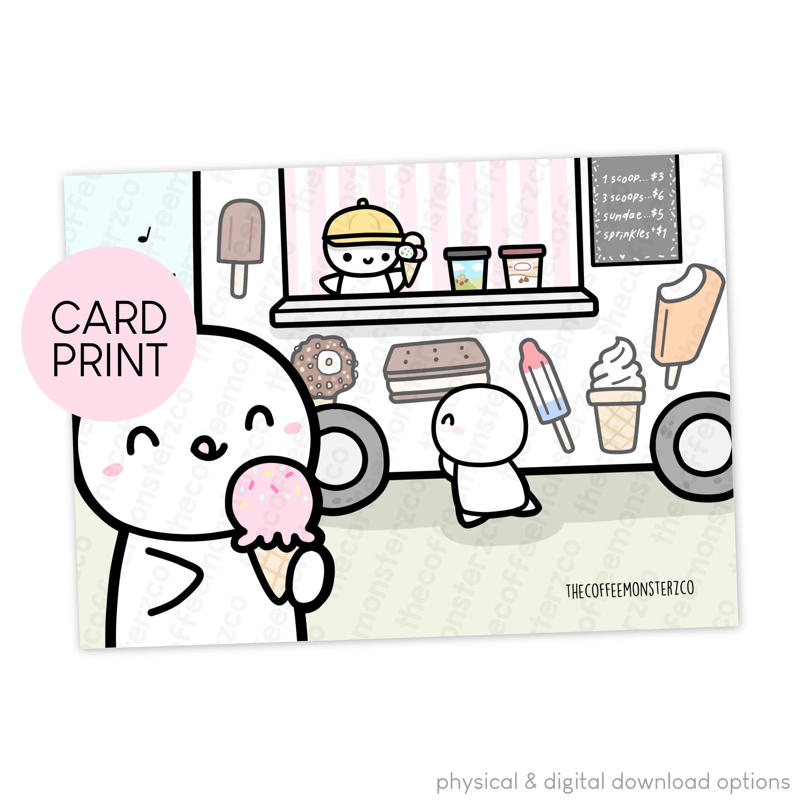 Ice Cream Truck - Card Print