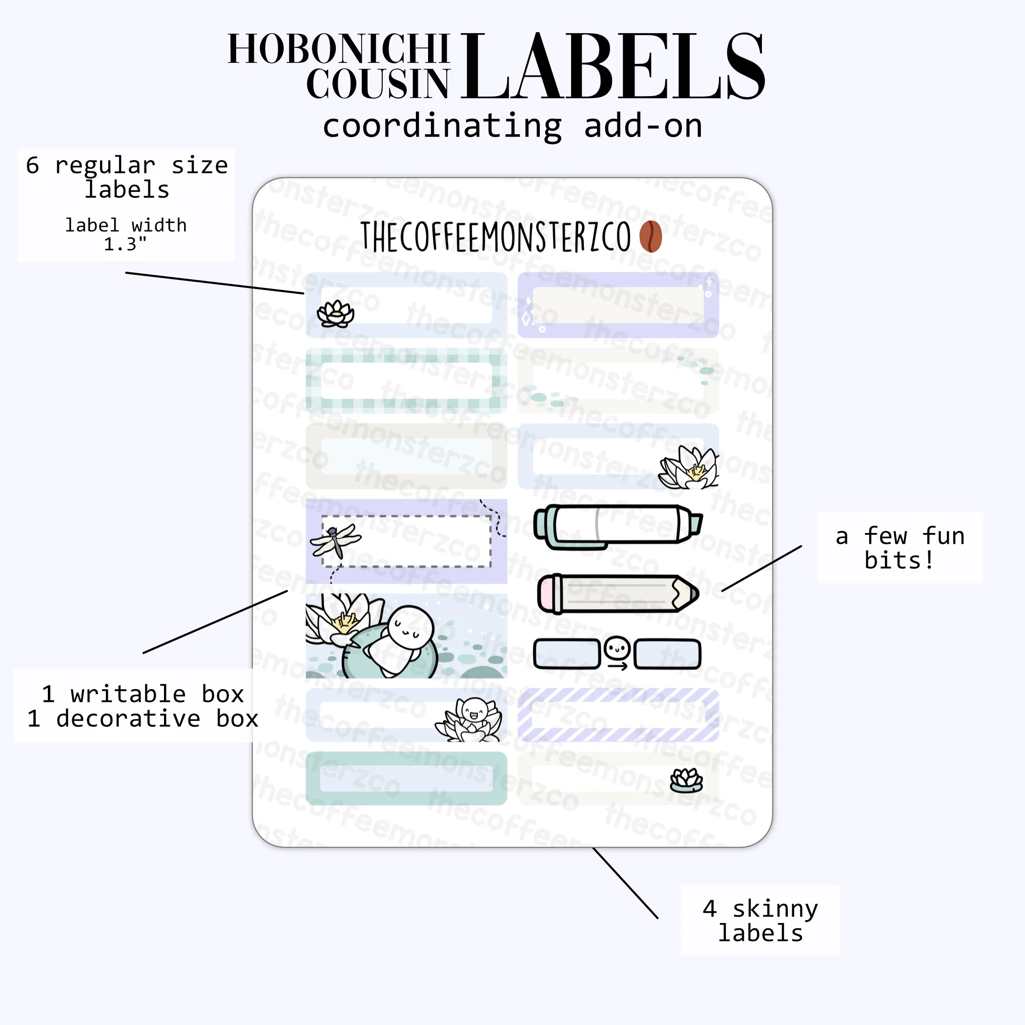 2024 Coordinating Add-ons - Hobonichi Cousin (1.30
