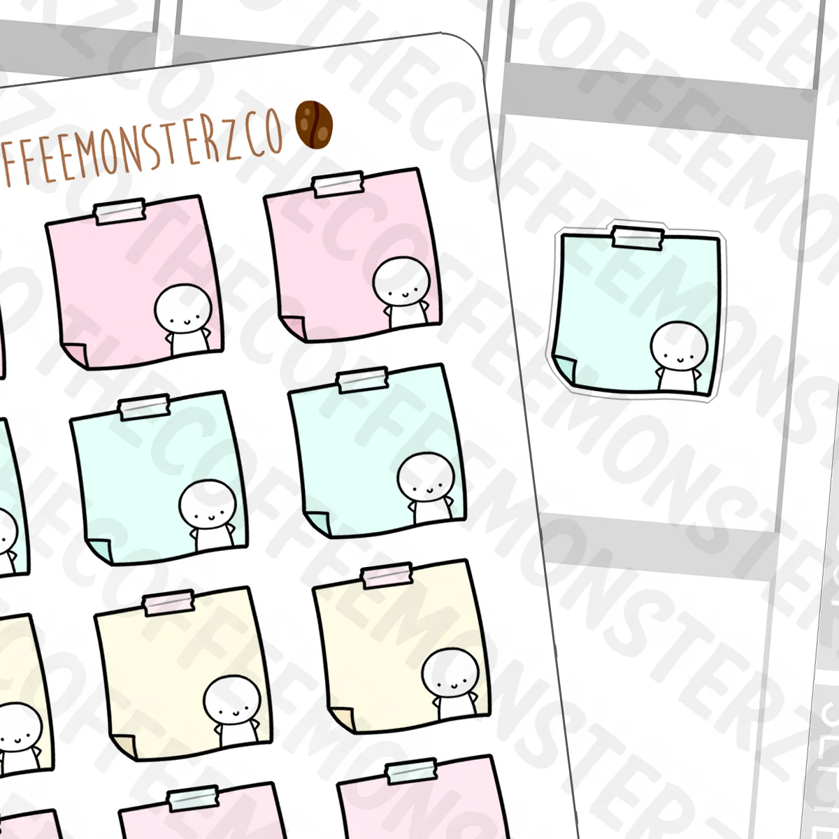 Pastel Sticky Note Stickers