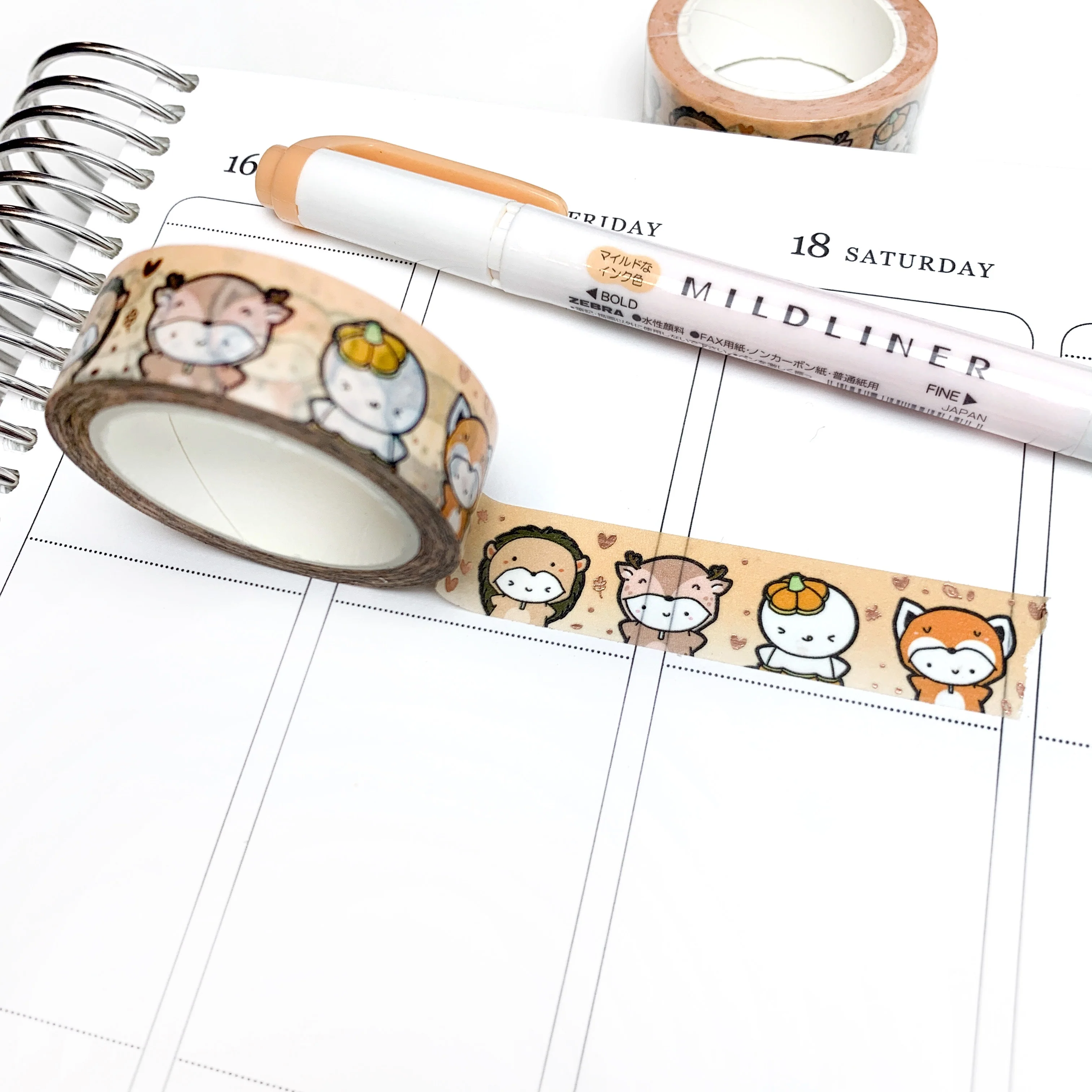 Fall Critters 1.0 Washi Tape - 15mm