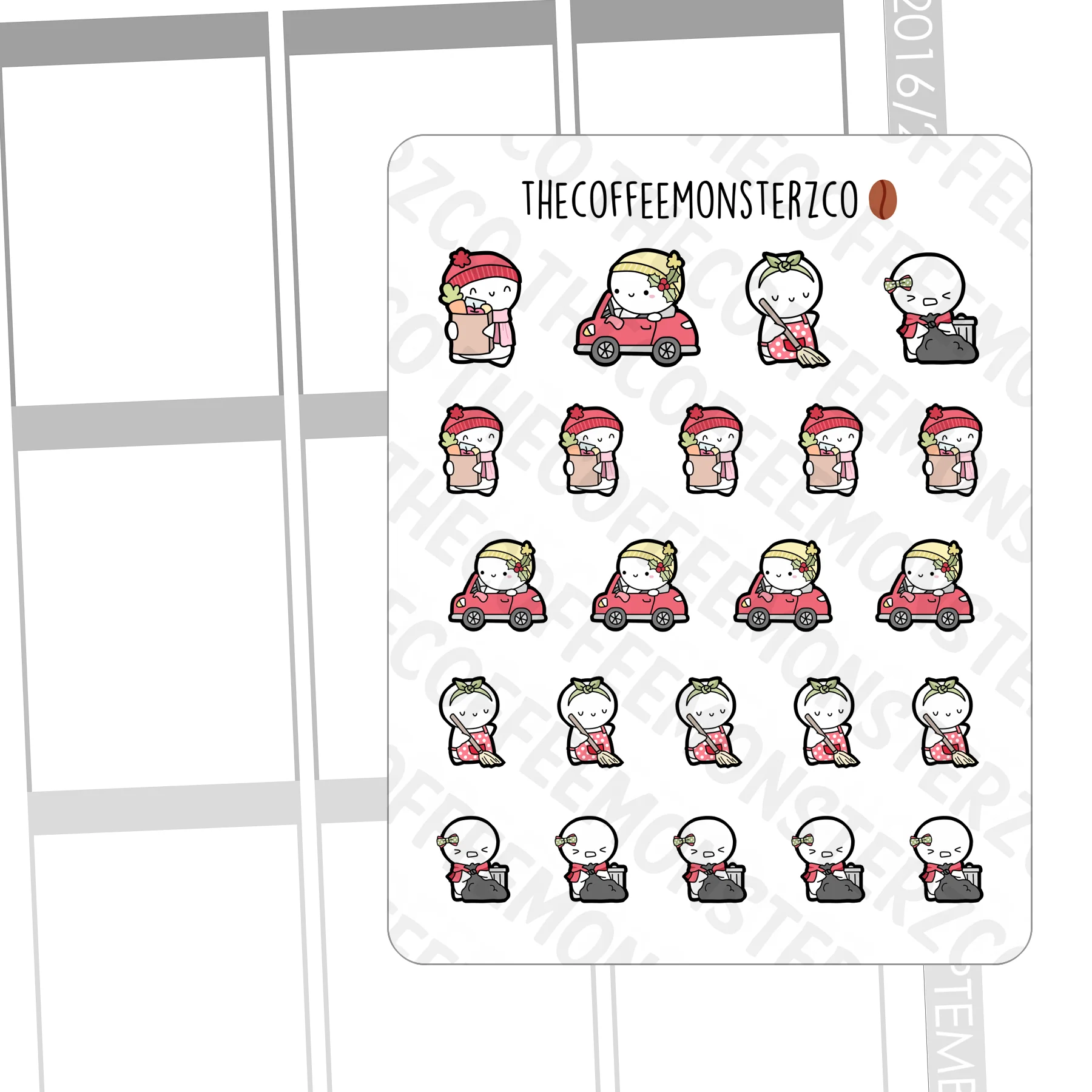 Christmas Errands Emotis (FINAL STOCK)