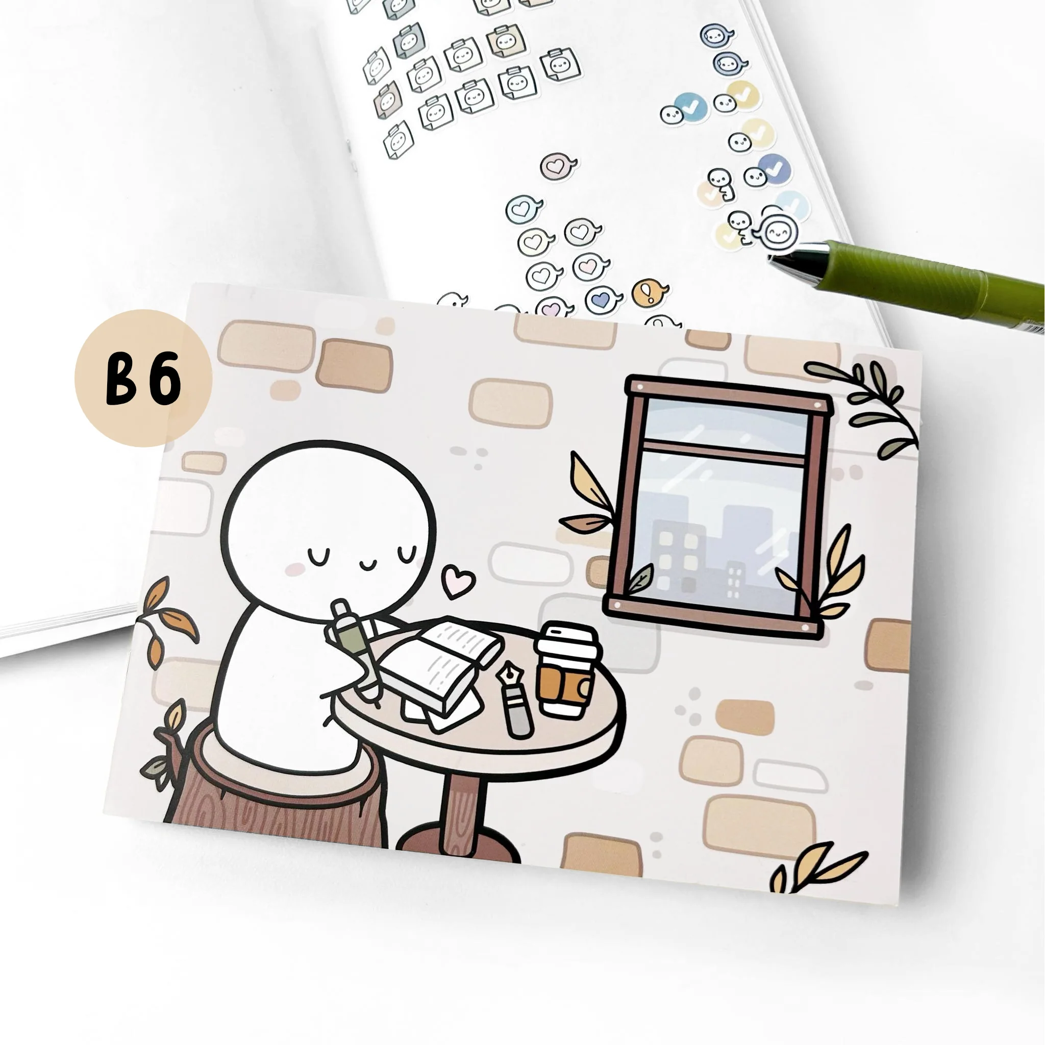 Café Work - Reusable Sticker Album