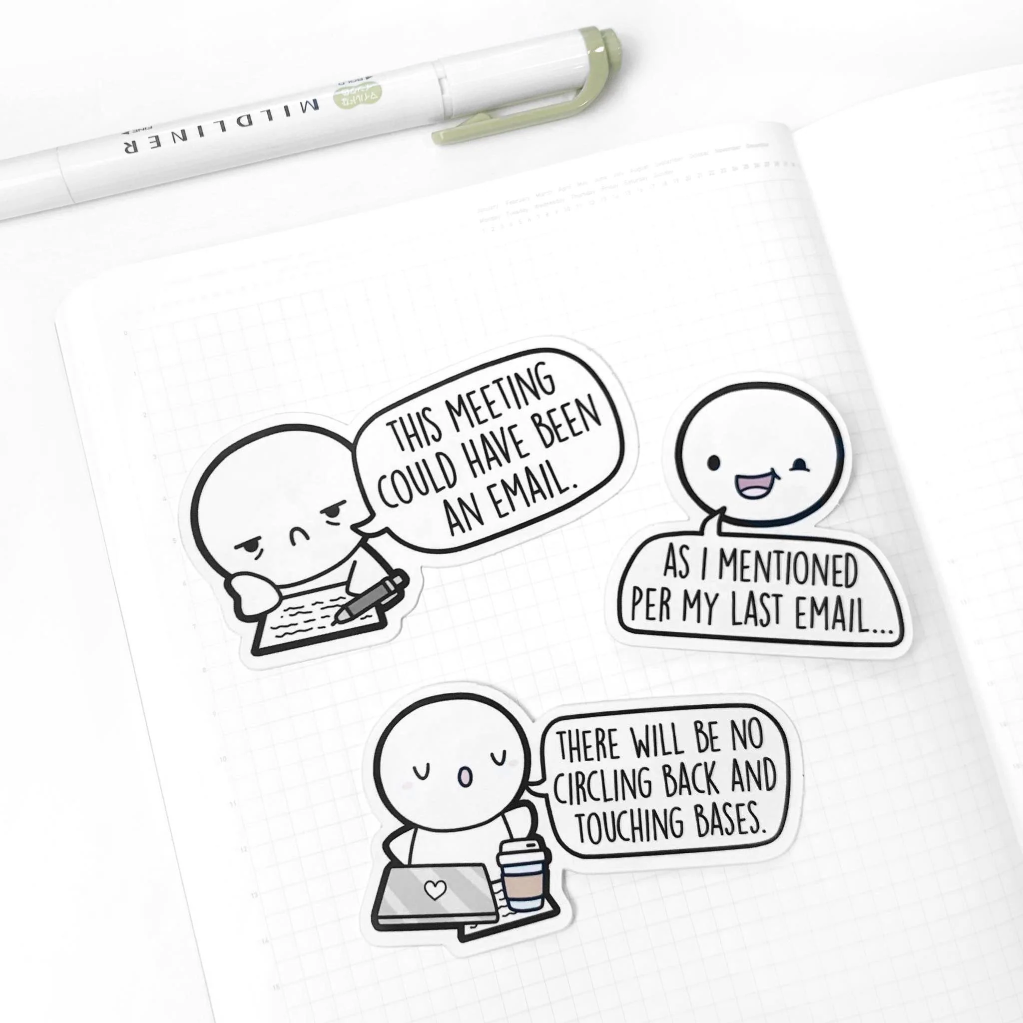 Corporate Emotis - Vinyl Stickers