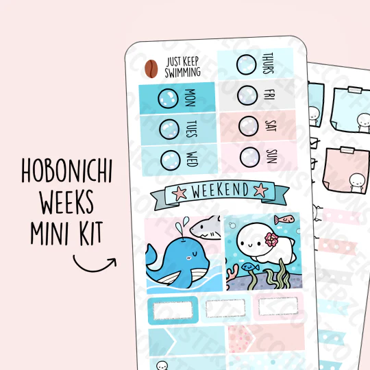 Just Keep Swimming Hobonichi Weeks Kit