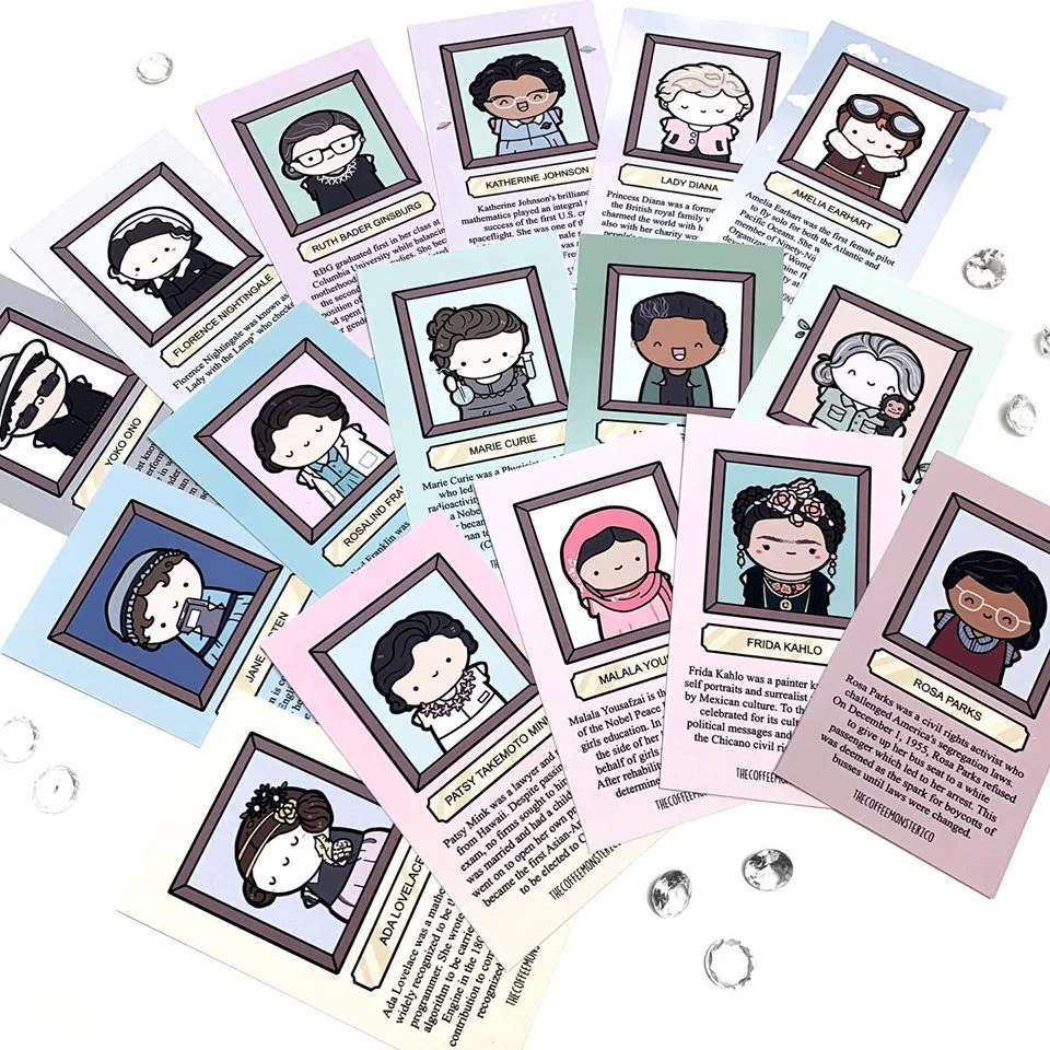 Influential Women Information Card Set