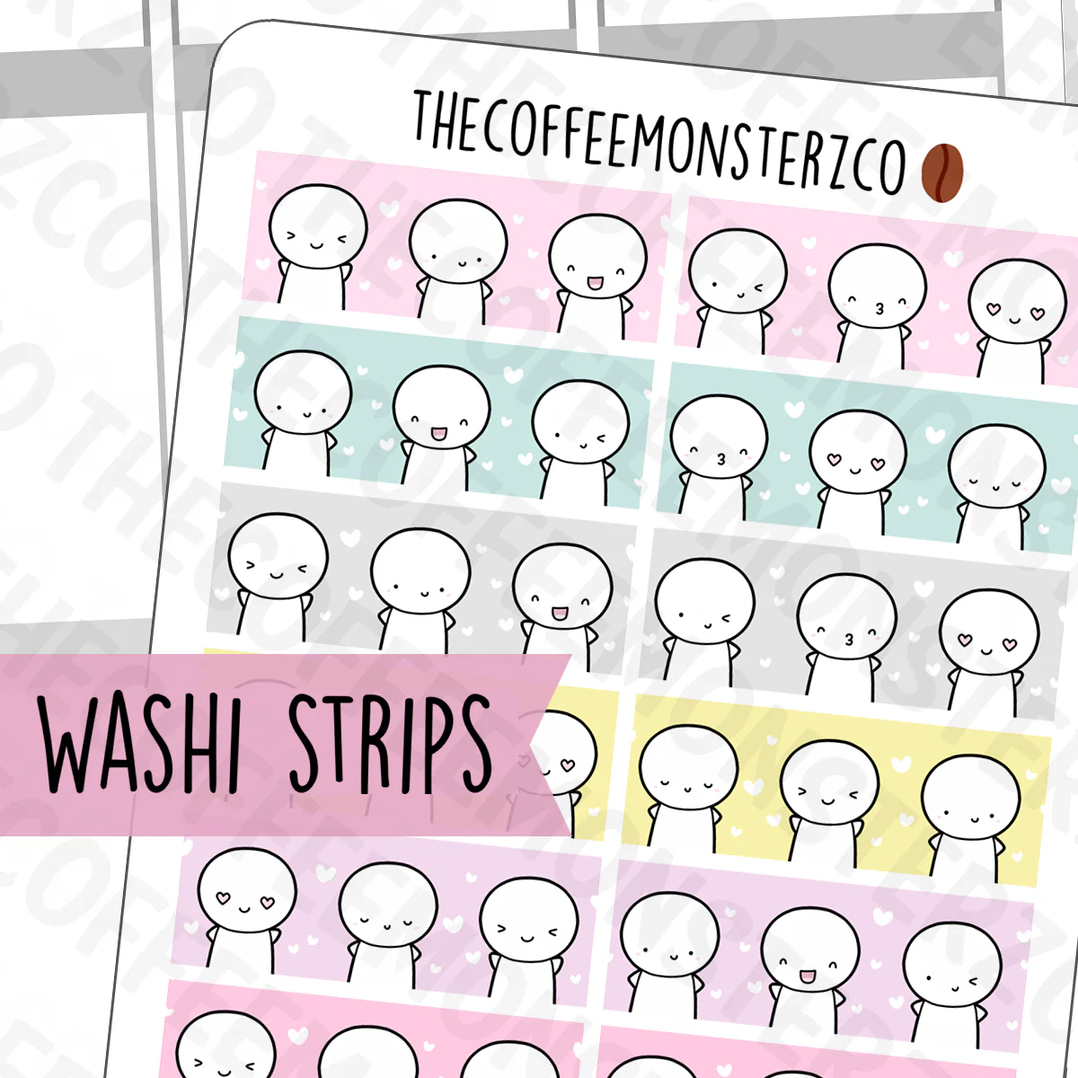 Emoti Washi Sticker Swatches